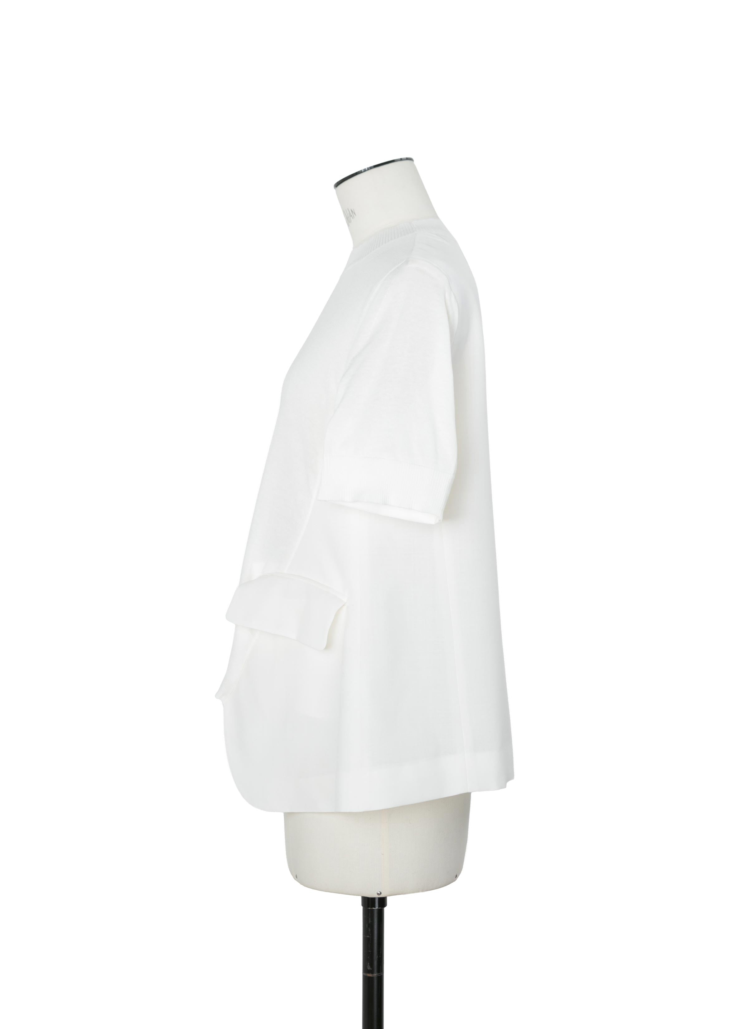 Wool Suiting x Cotton Knit Pullover