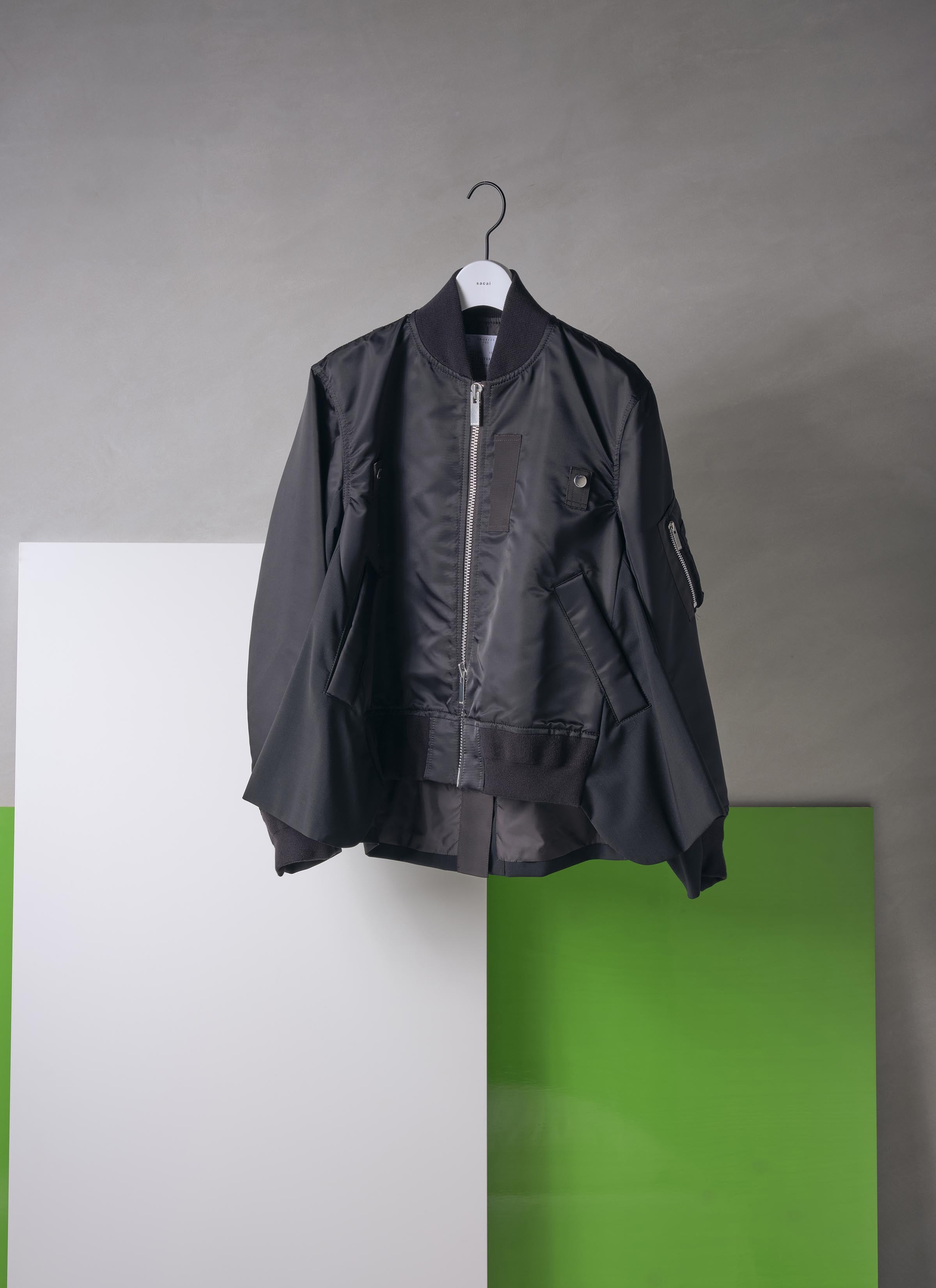 Nylon Twill x Wool Suiting Blouson