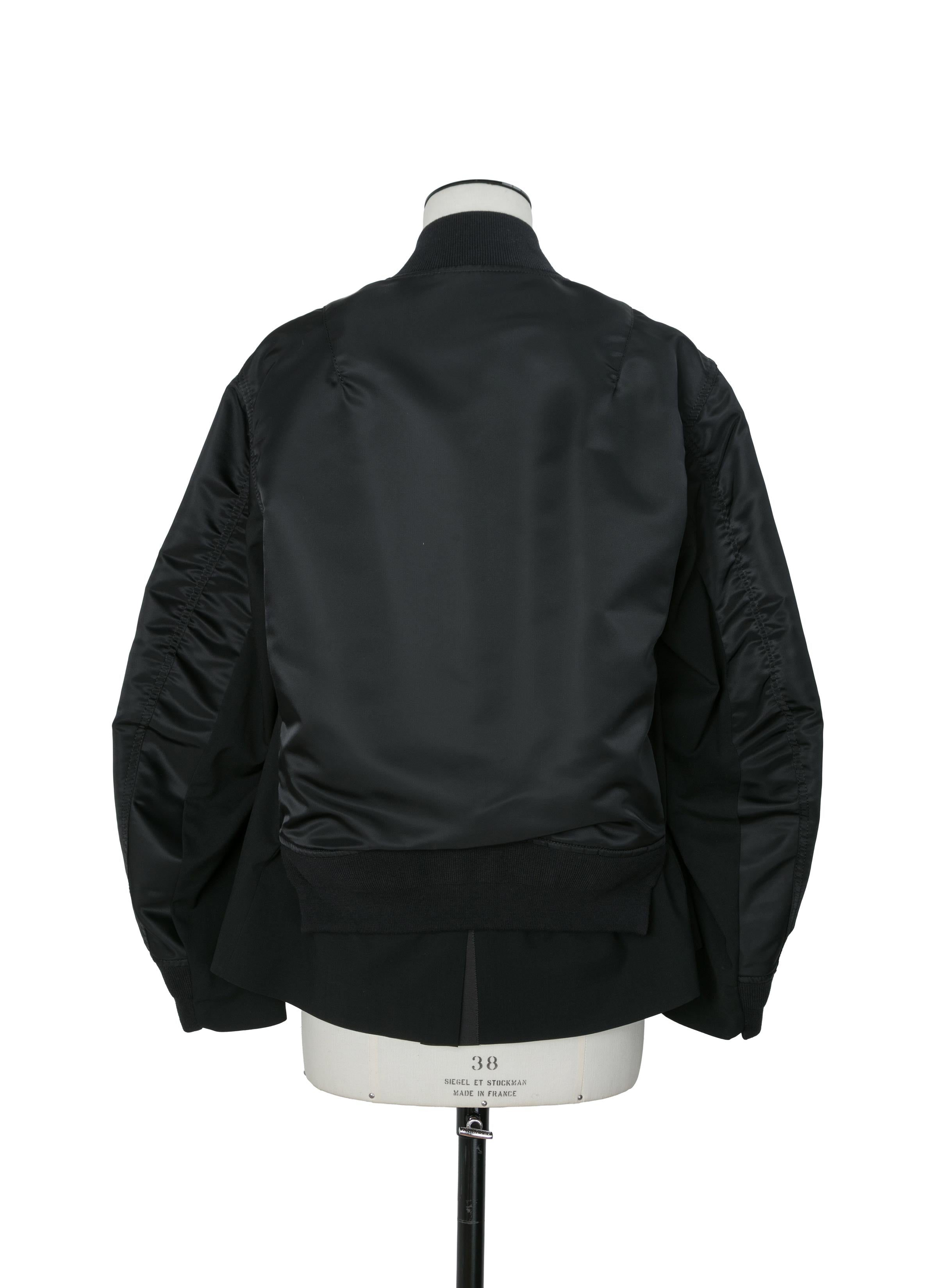 Nylon Twill x Wool Suiting Blouson