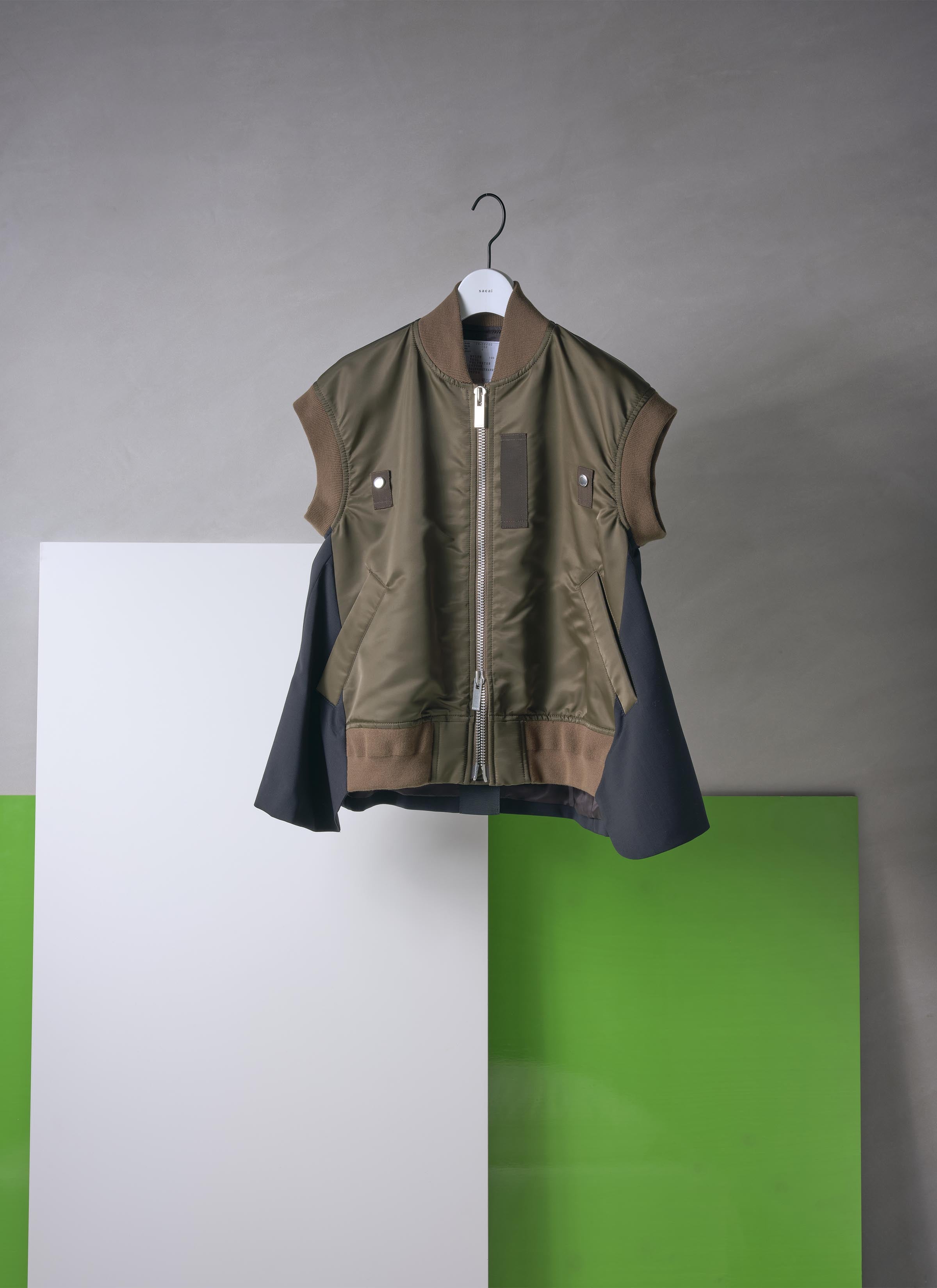 Nylon Twill x Wool Suiting Vest