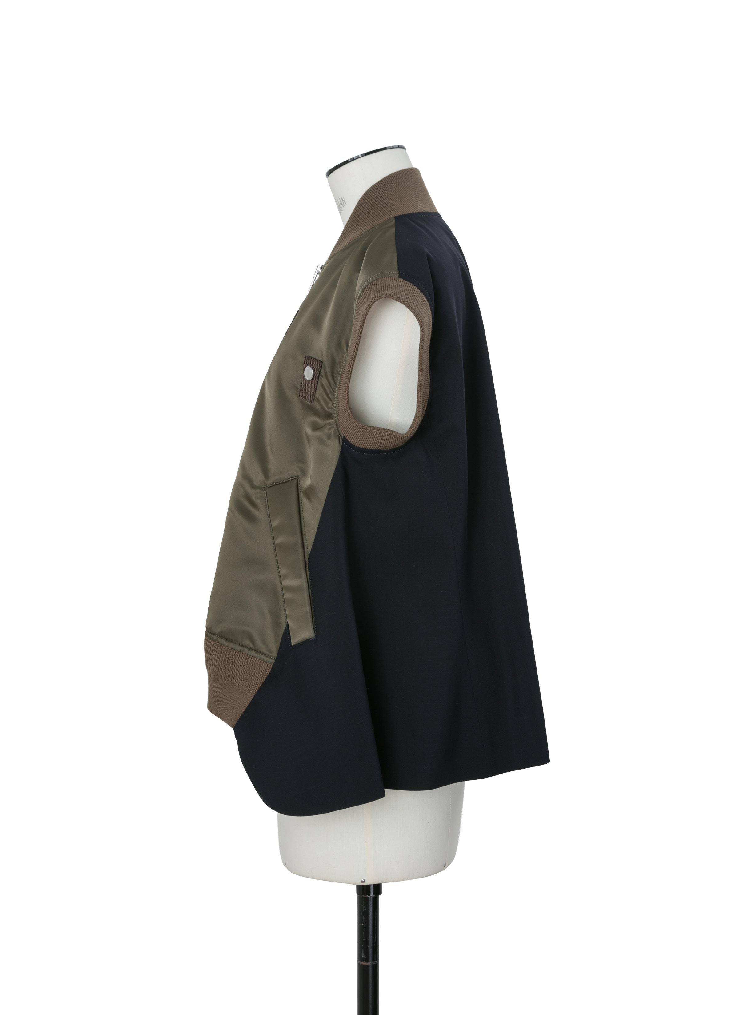 Nylon Twill x Wool Suiting Vest