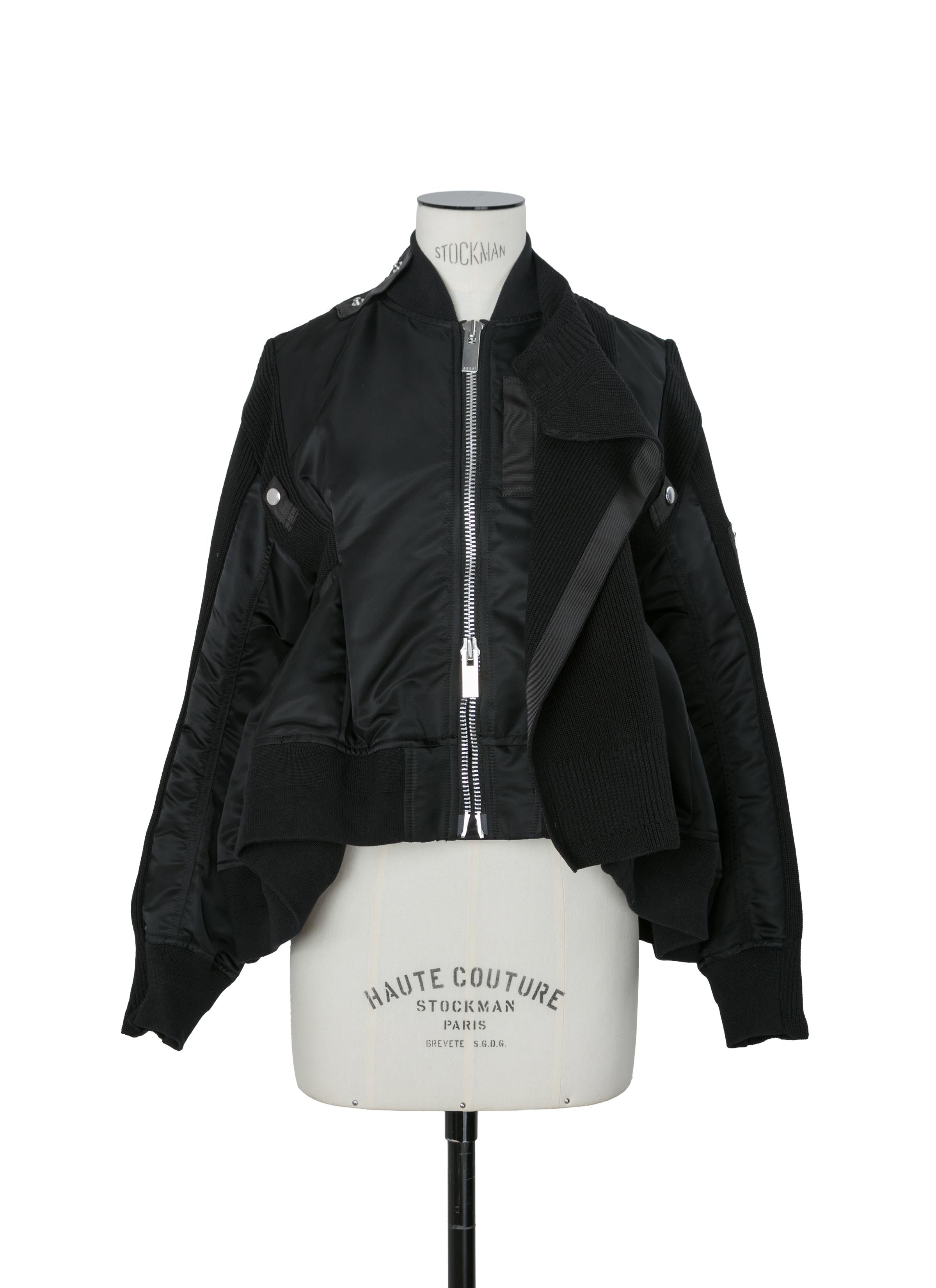 Nylon Twill x Knit Blouson