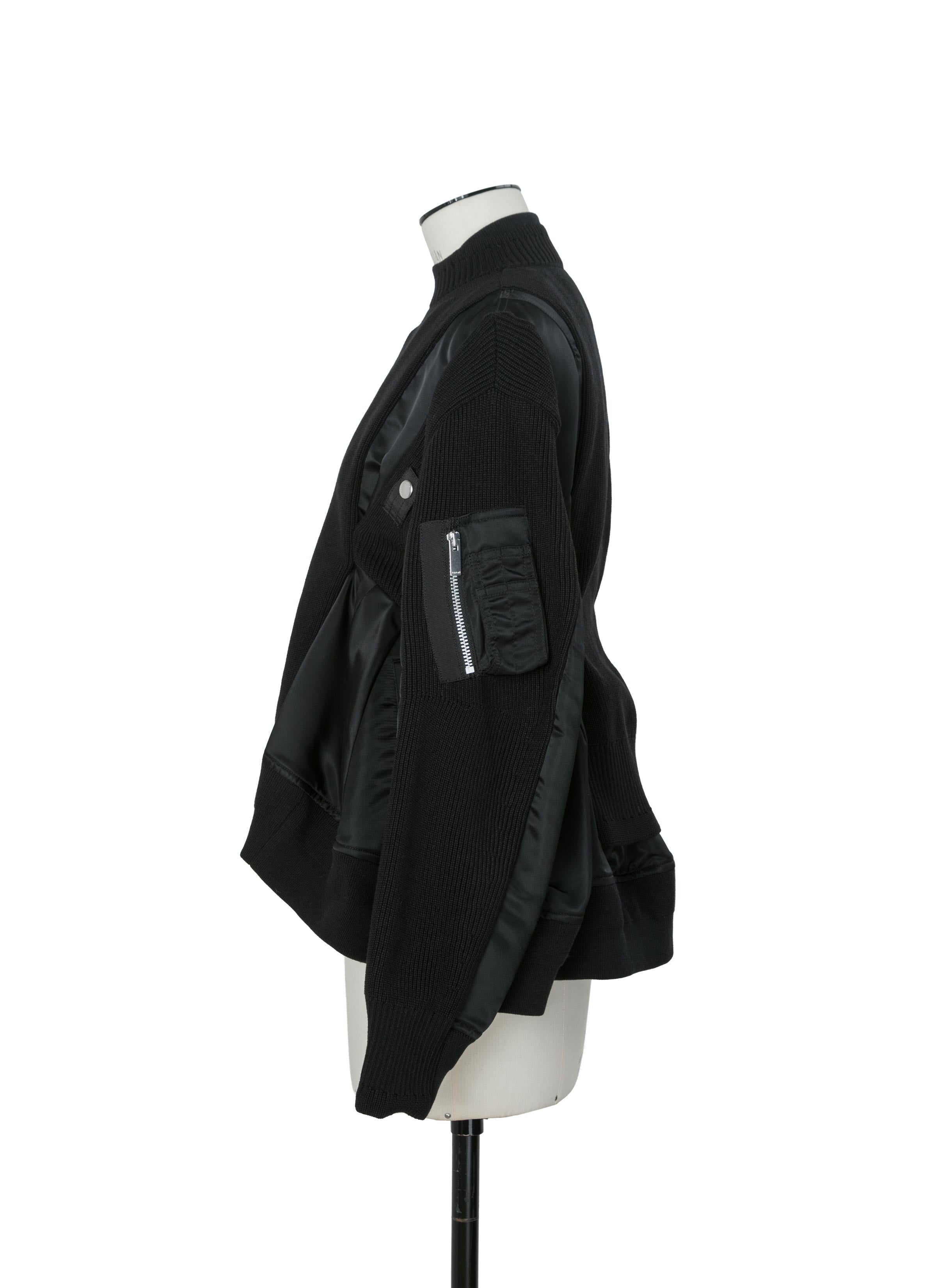 Nylon Twill x Knit Blouson