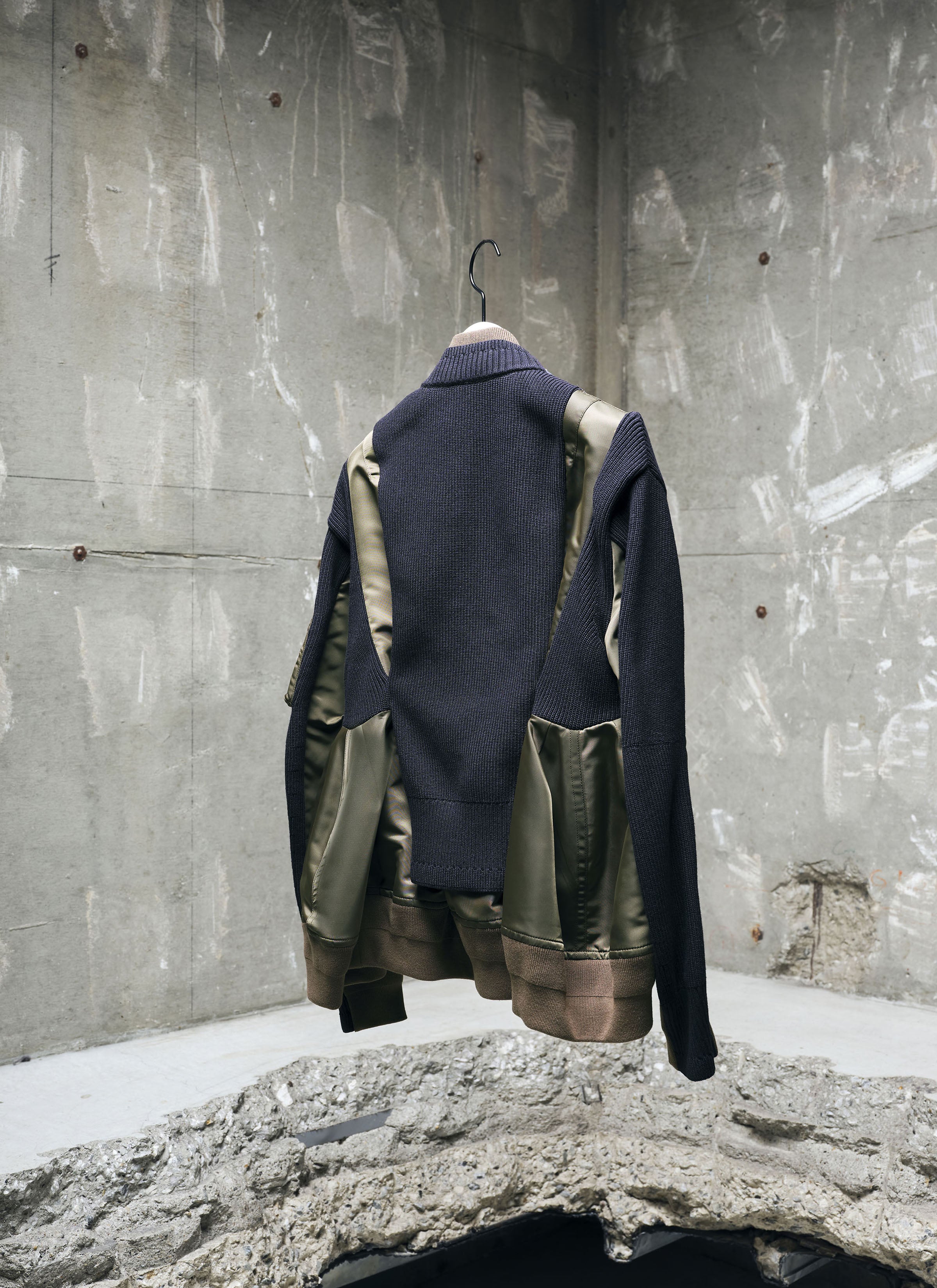 Nylon Twill x Knit Blouson
