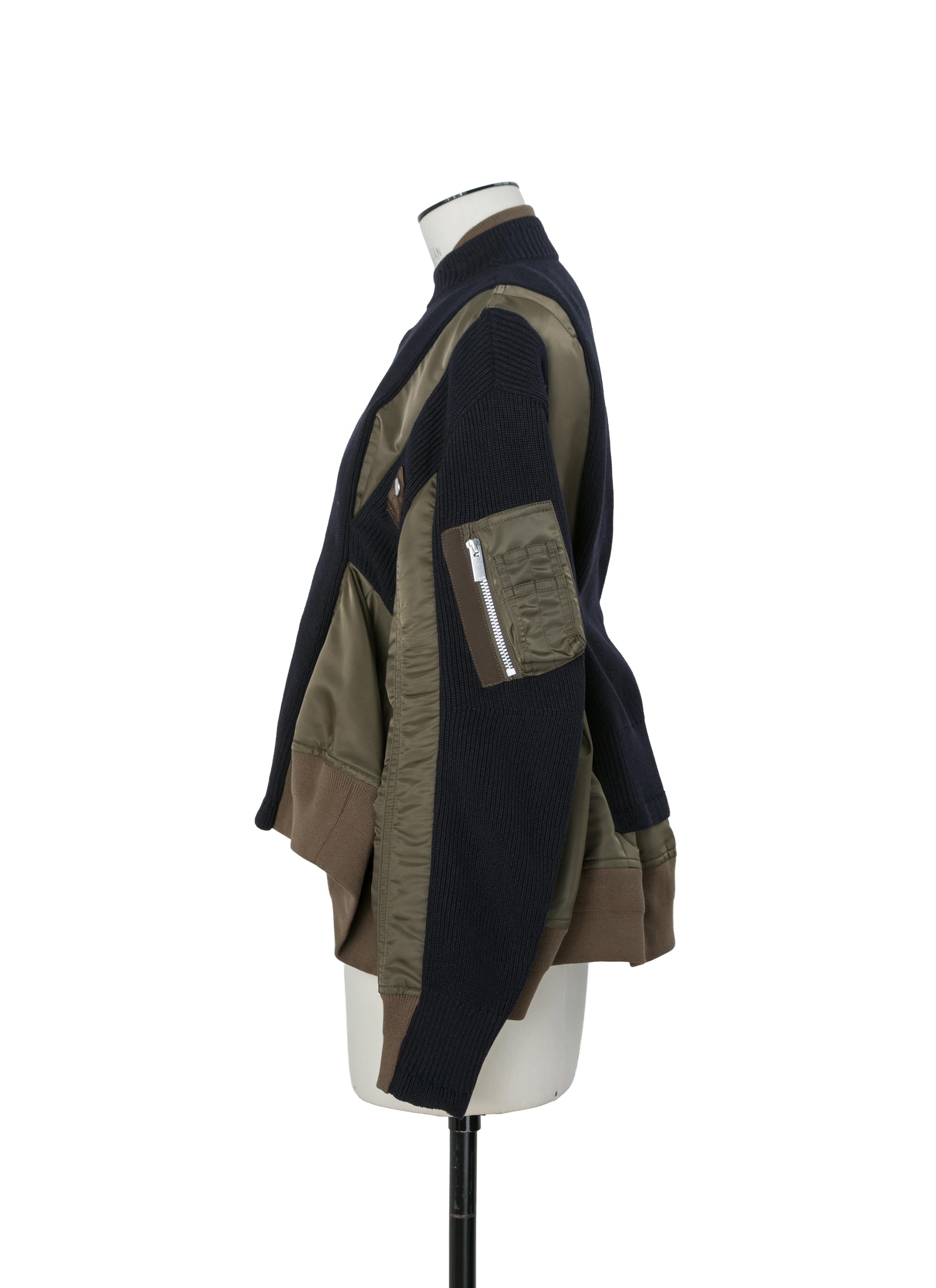 Nylon Twill x Knit Blouson