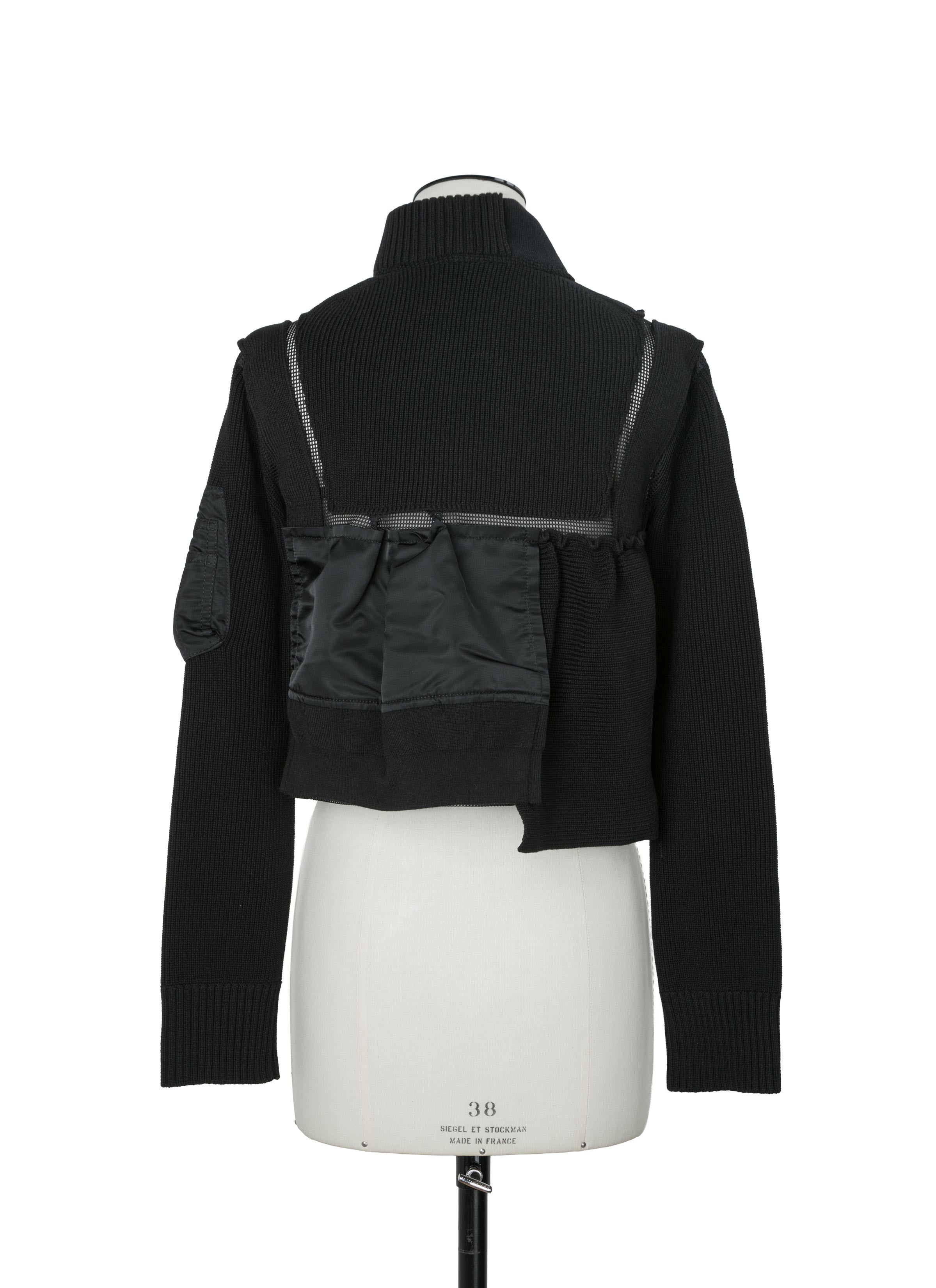 Nylon Twill x Knit Blouson