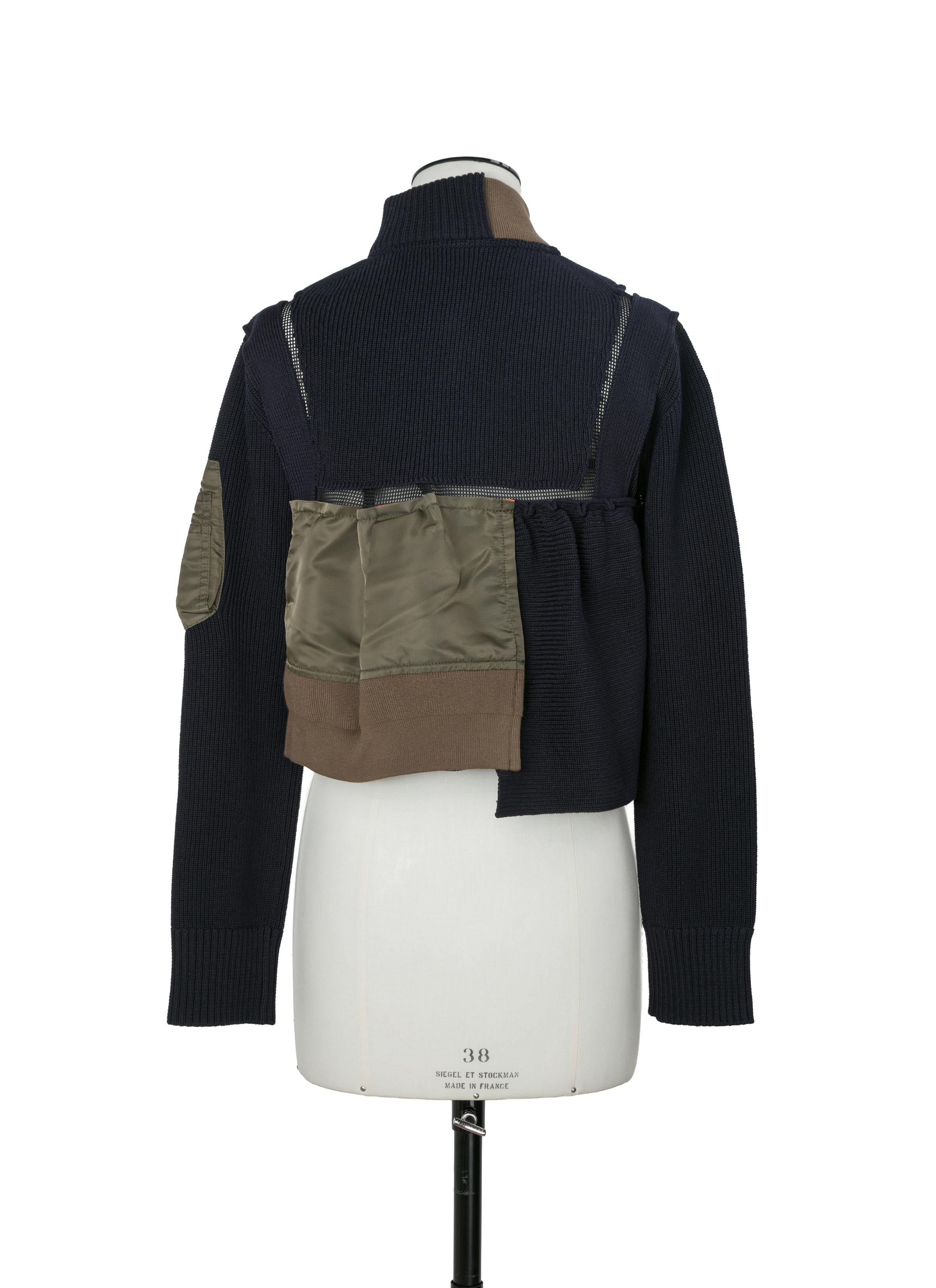 Nylon Twill x Knit Blouson