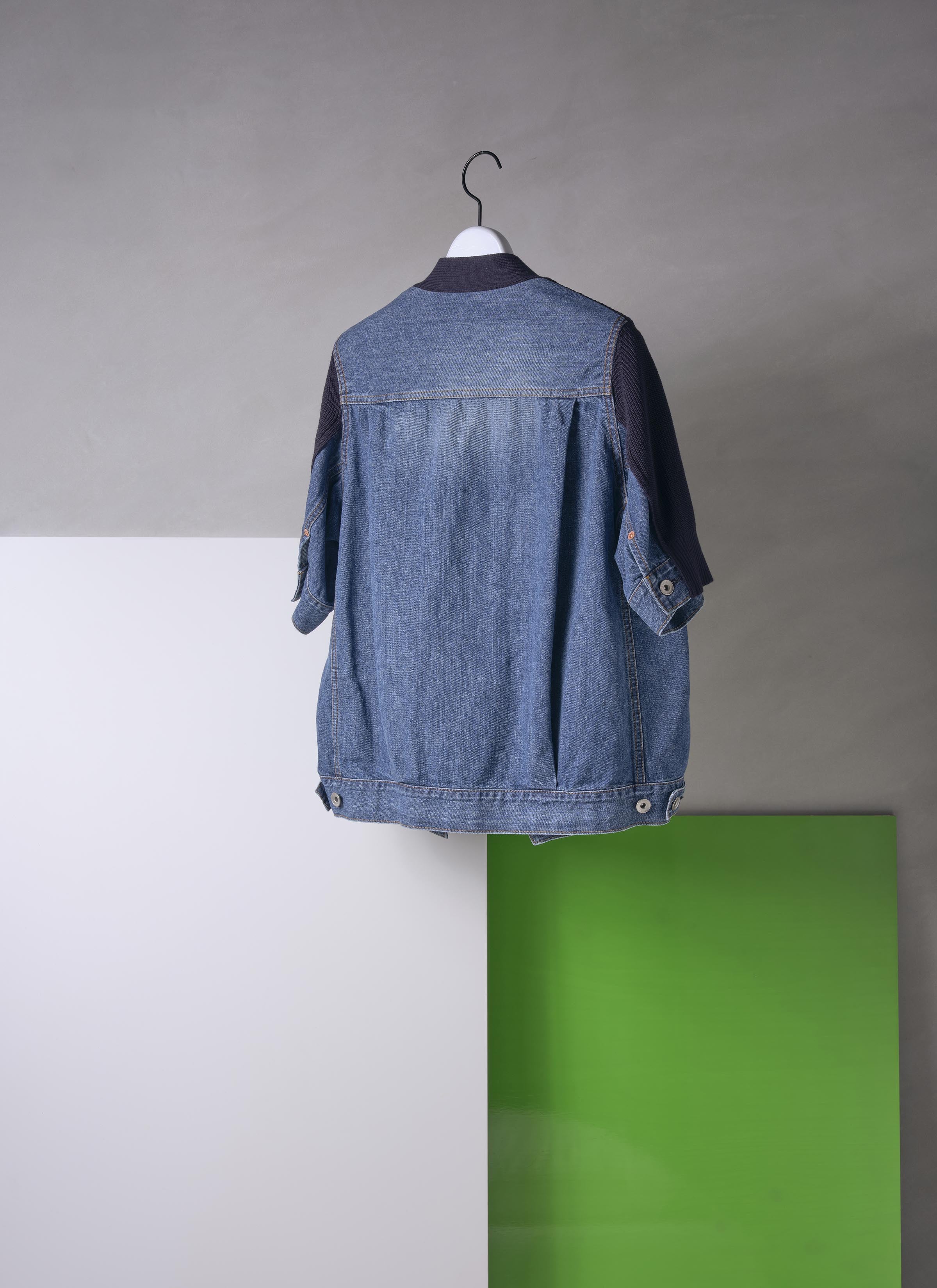 Denim x Knit Cardigan