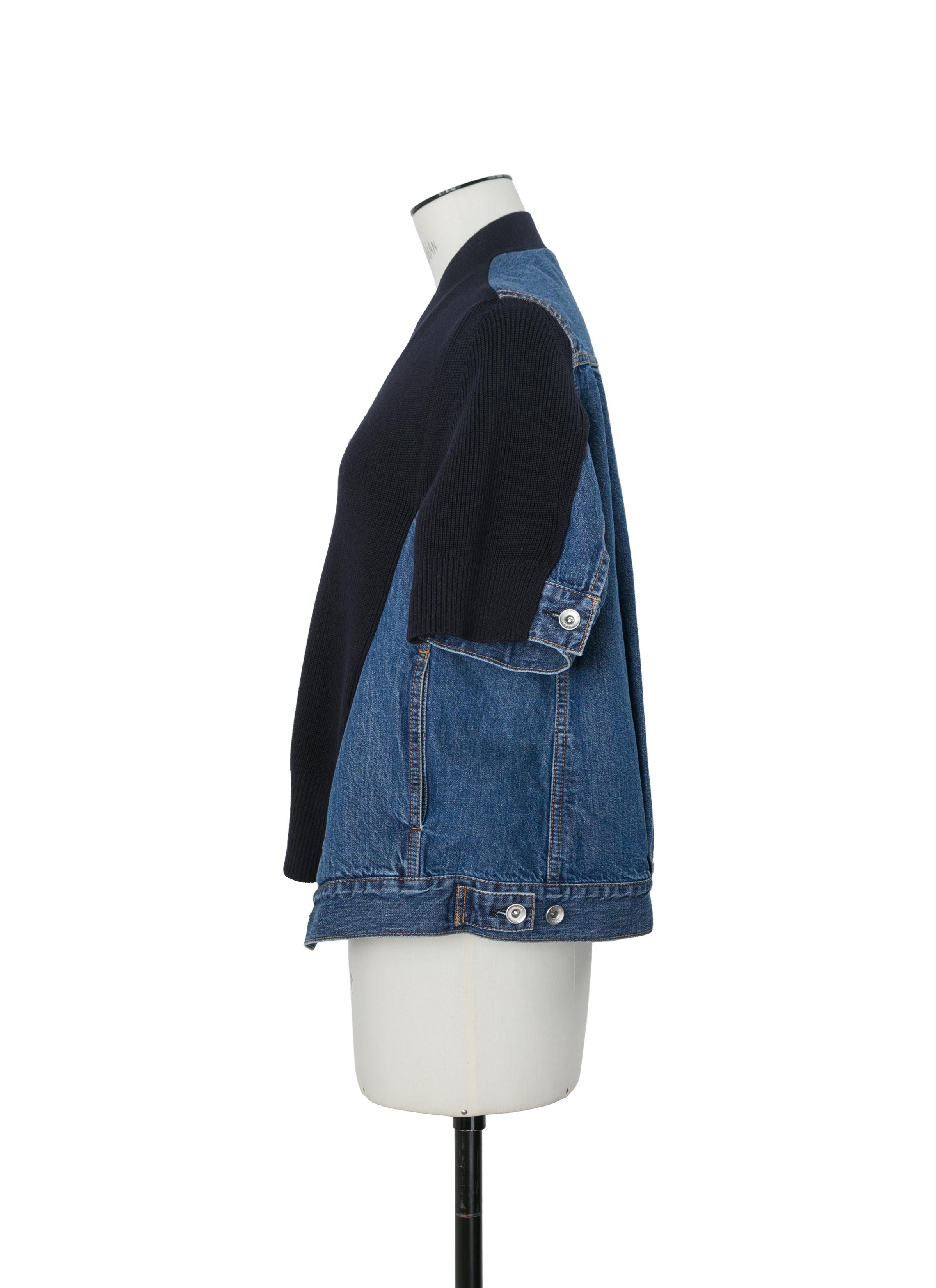 Denim x Knit Cardigan