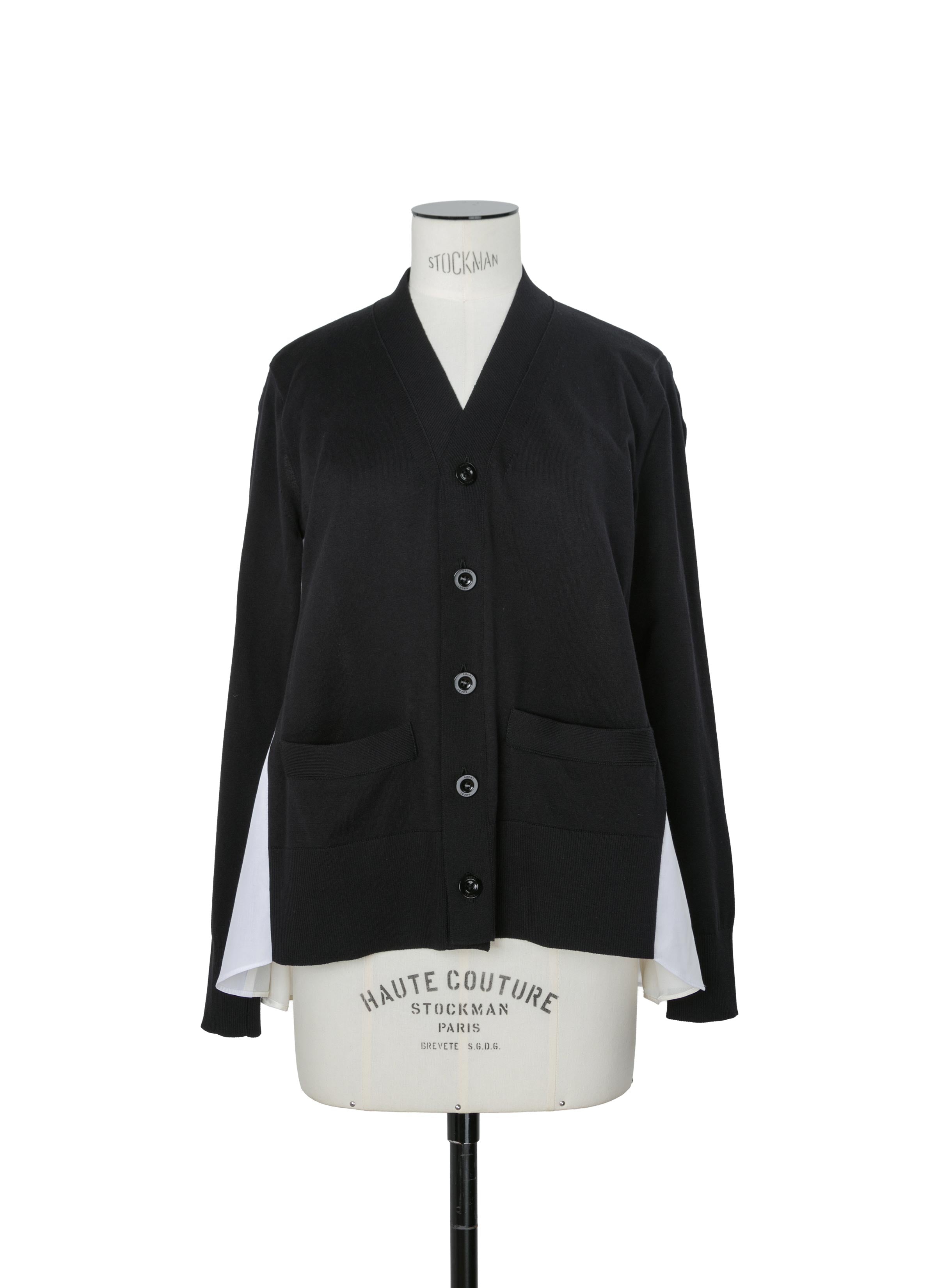 Poplin x Cotton Knit Cardigan