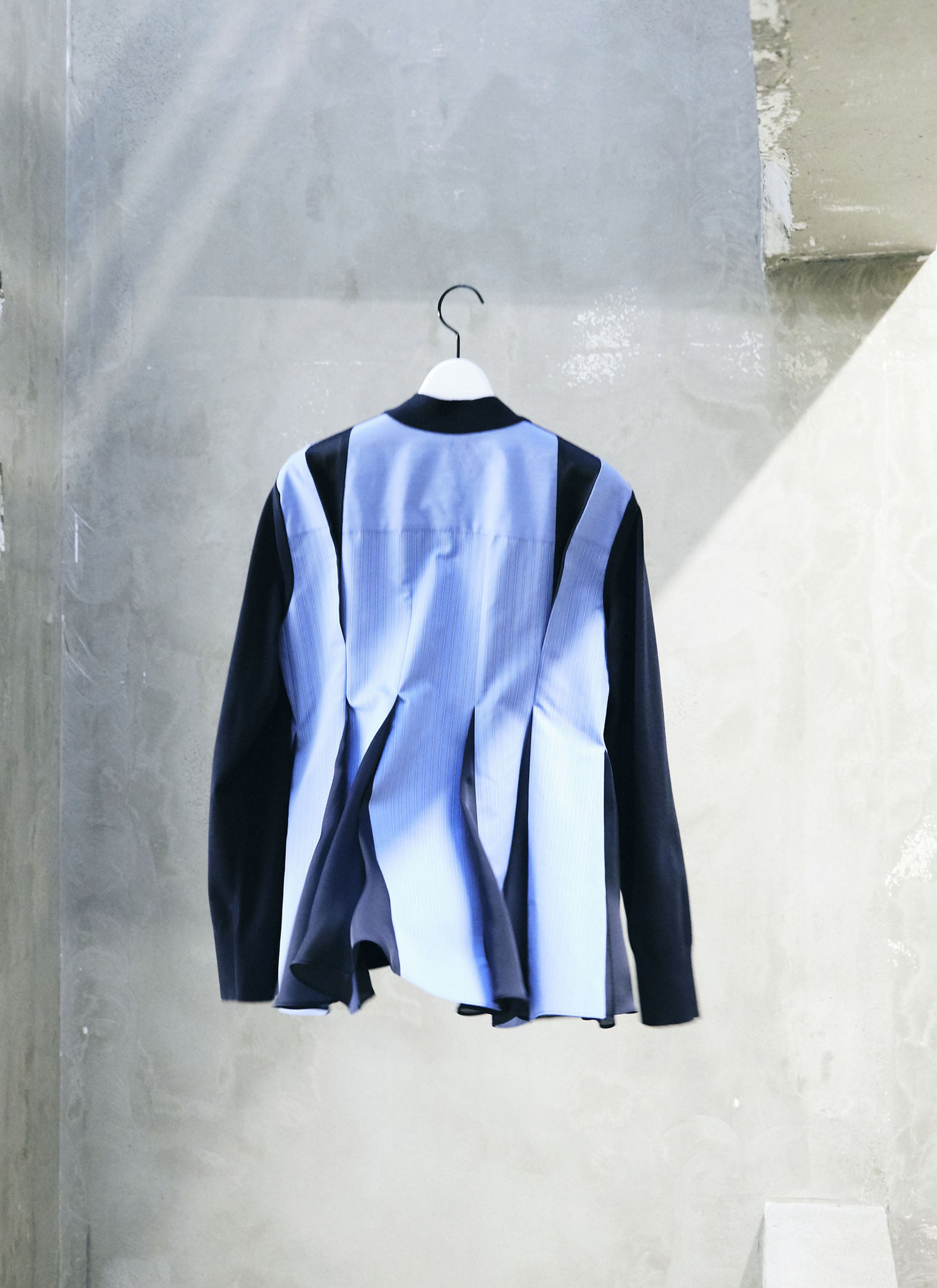 Poplin x Cotton Knit Cardigan