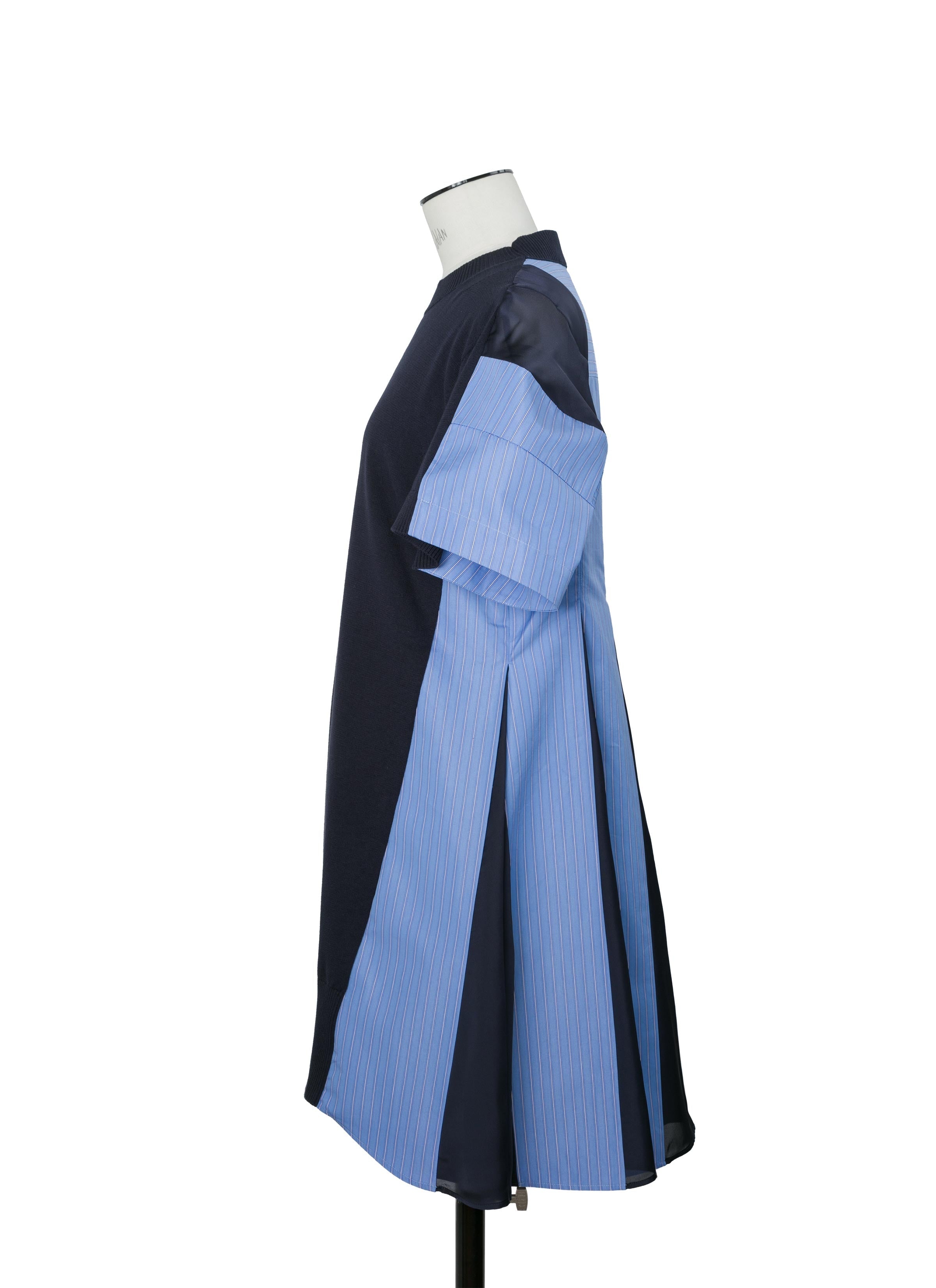 Poplin x Cotton Knit Dress