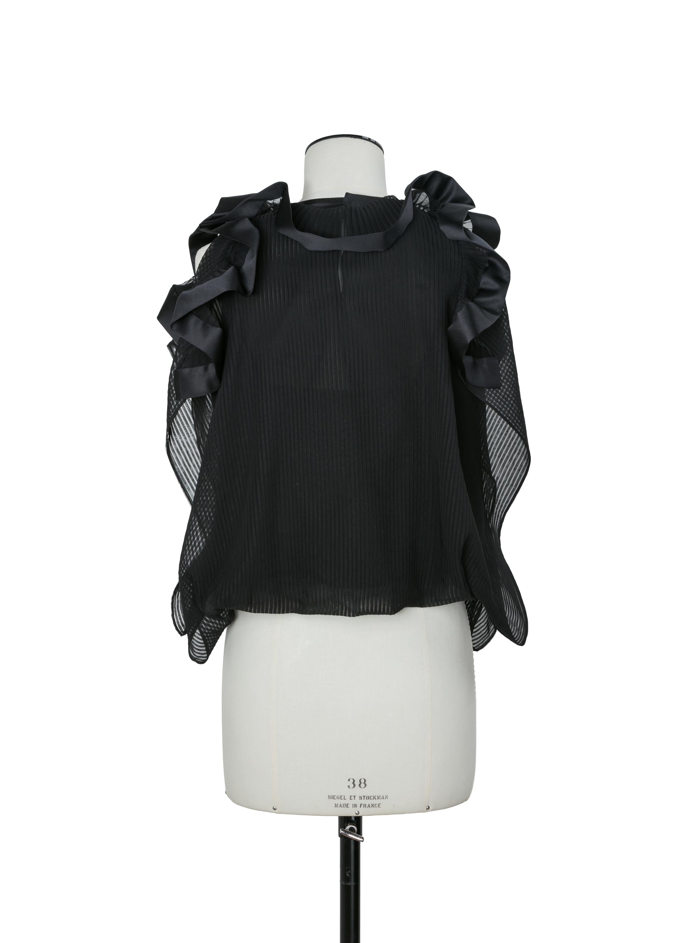 Satin x Chiffon Embroidery Pullover