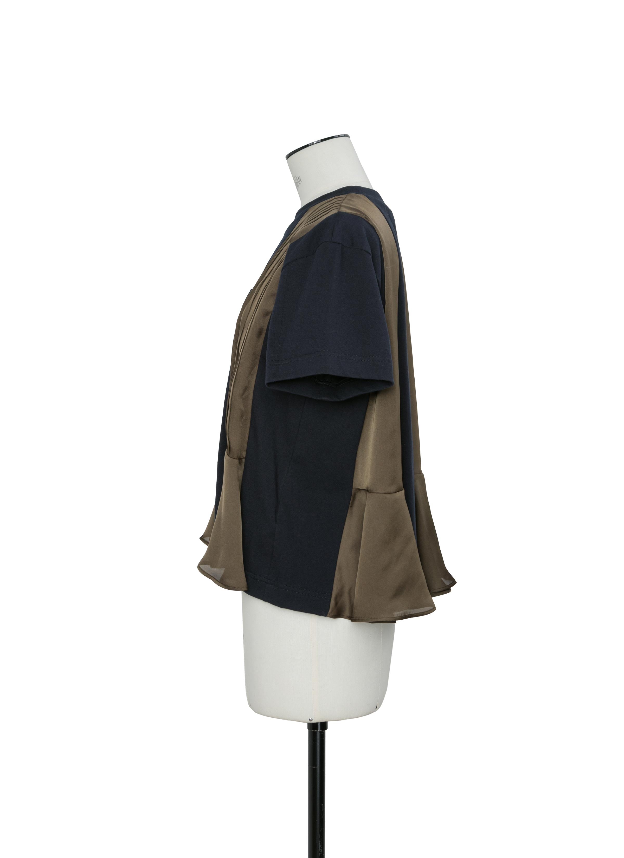 Satin x Cotton Jersey T-Shirt