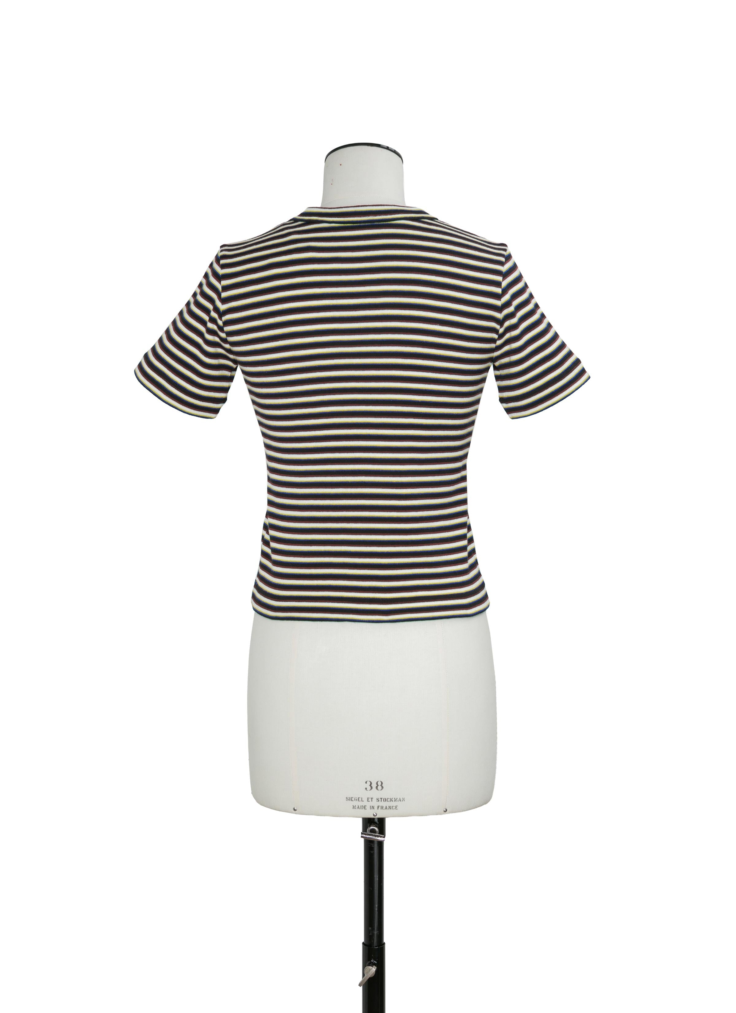 Stripe Cotton Rib T-Shirt