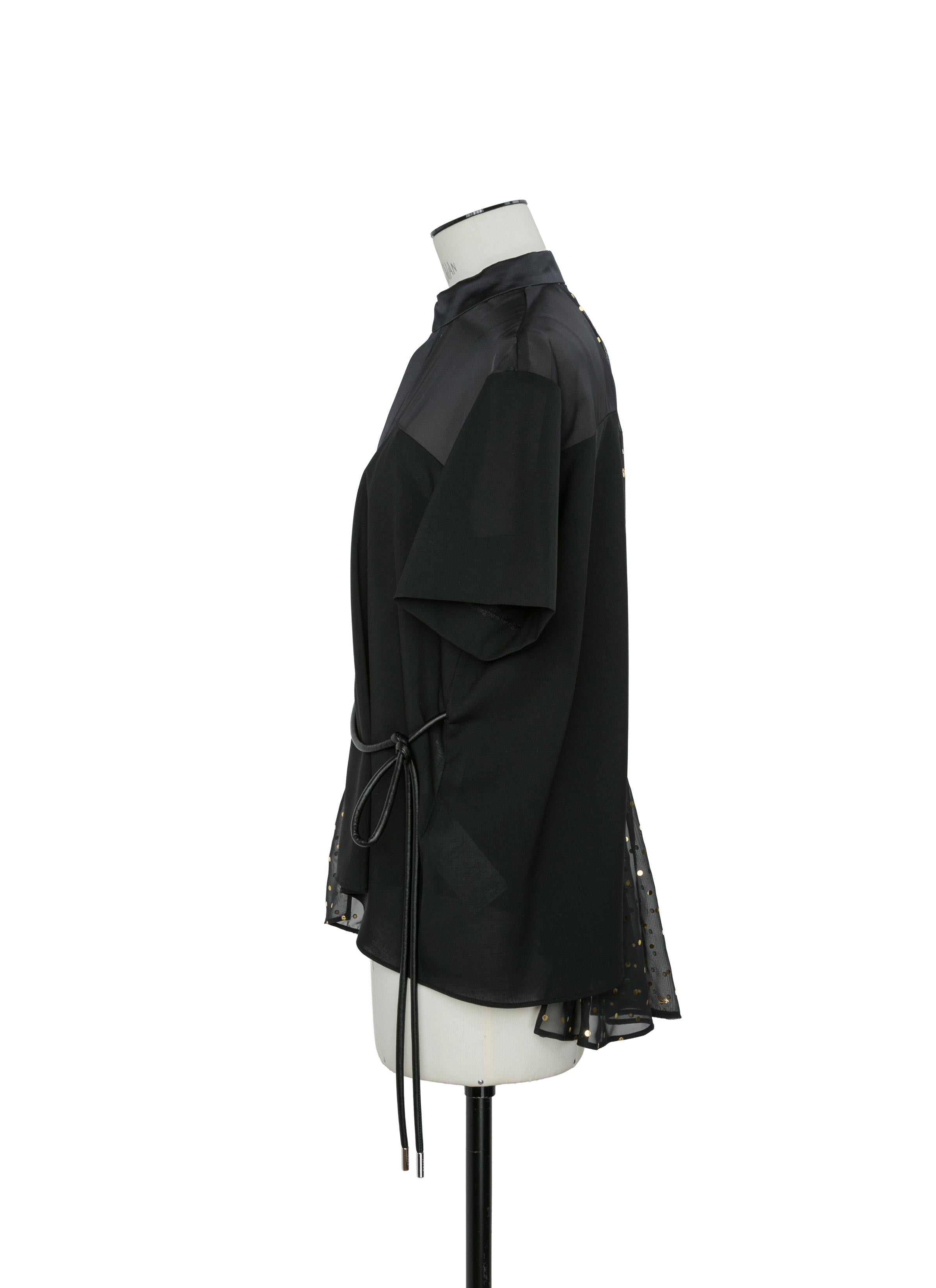 Wool Suiting x Polka Dot Blouse