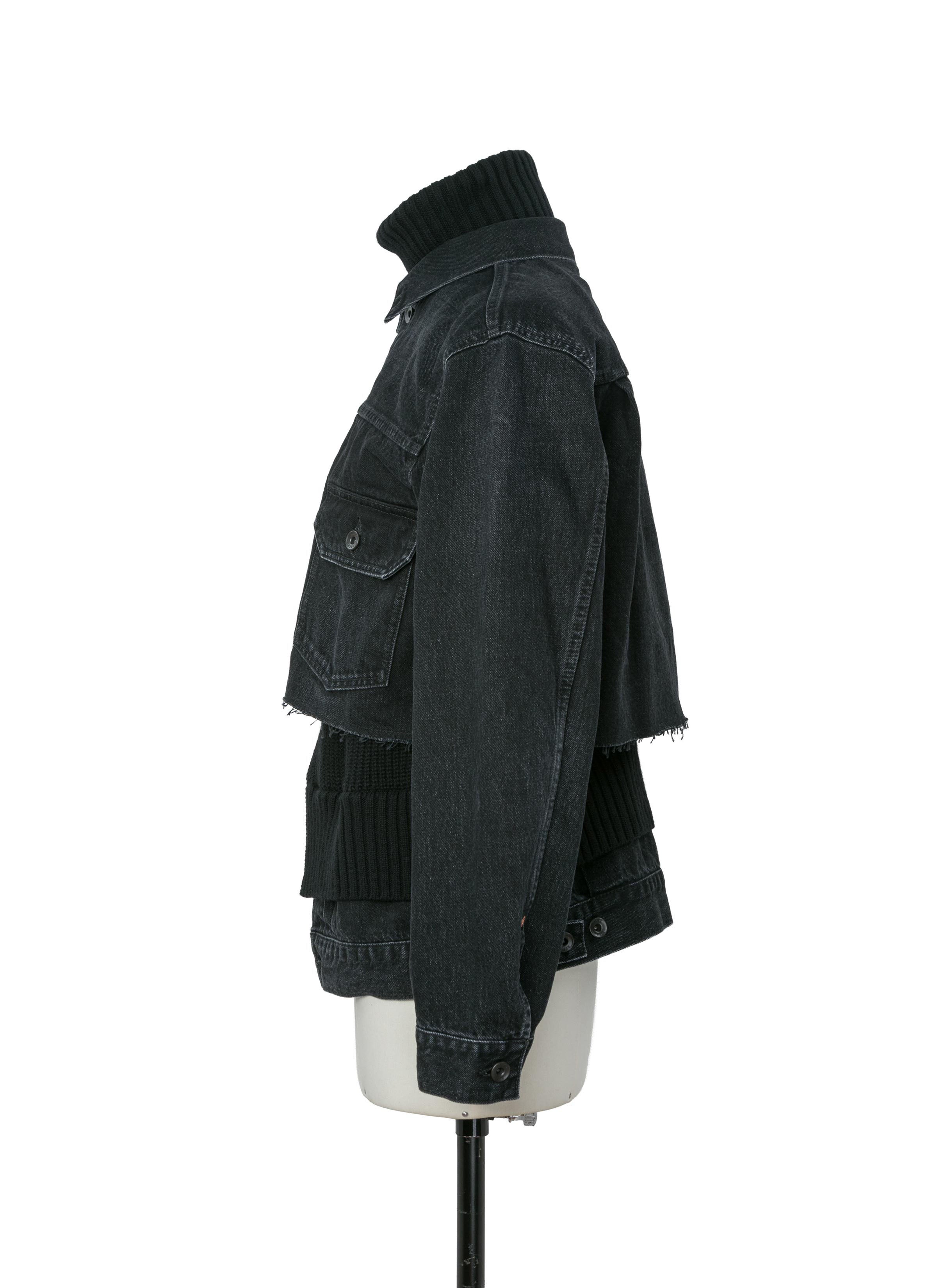 Denim x Wool Knit Jacket