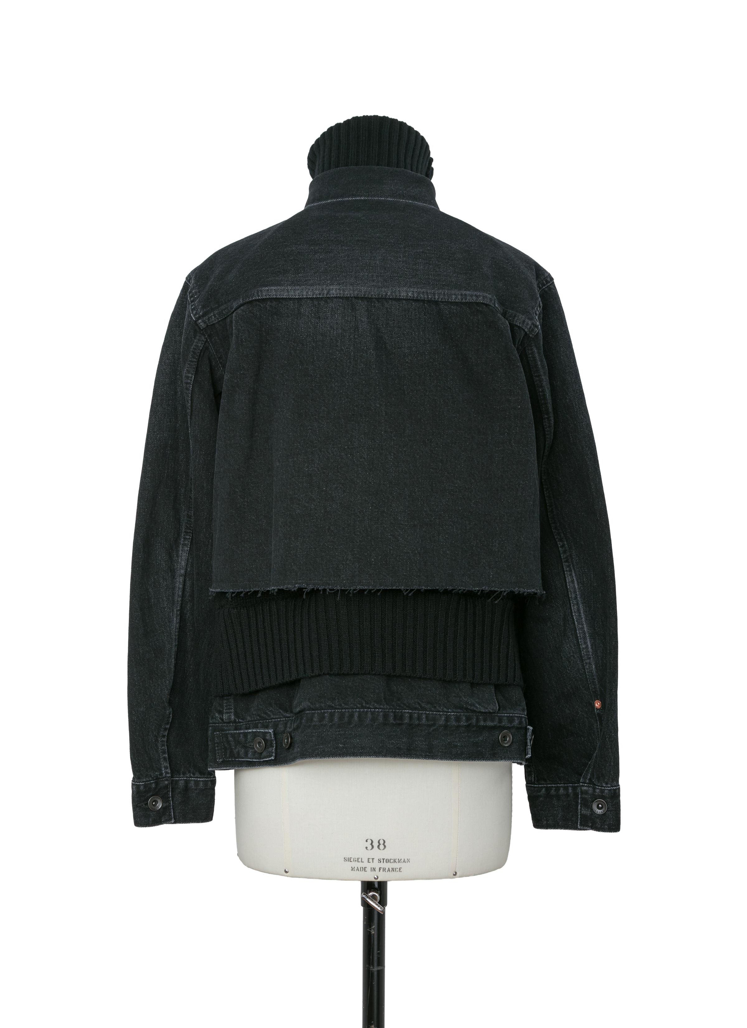 Denim x Wool Knit Jacket