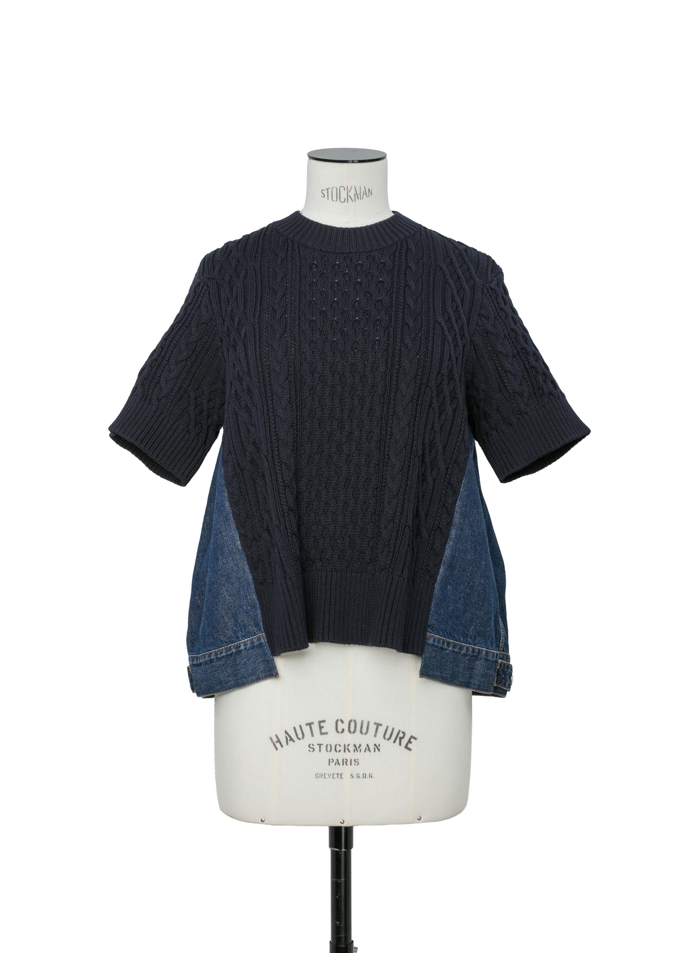 Denim x Cotton Knit Pullover