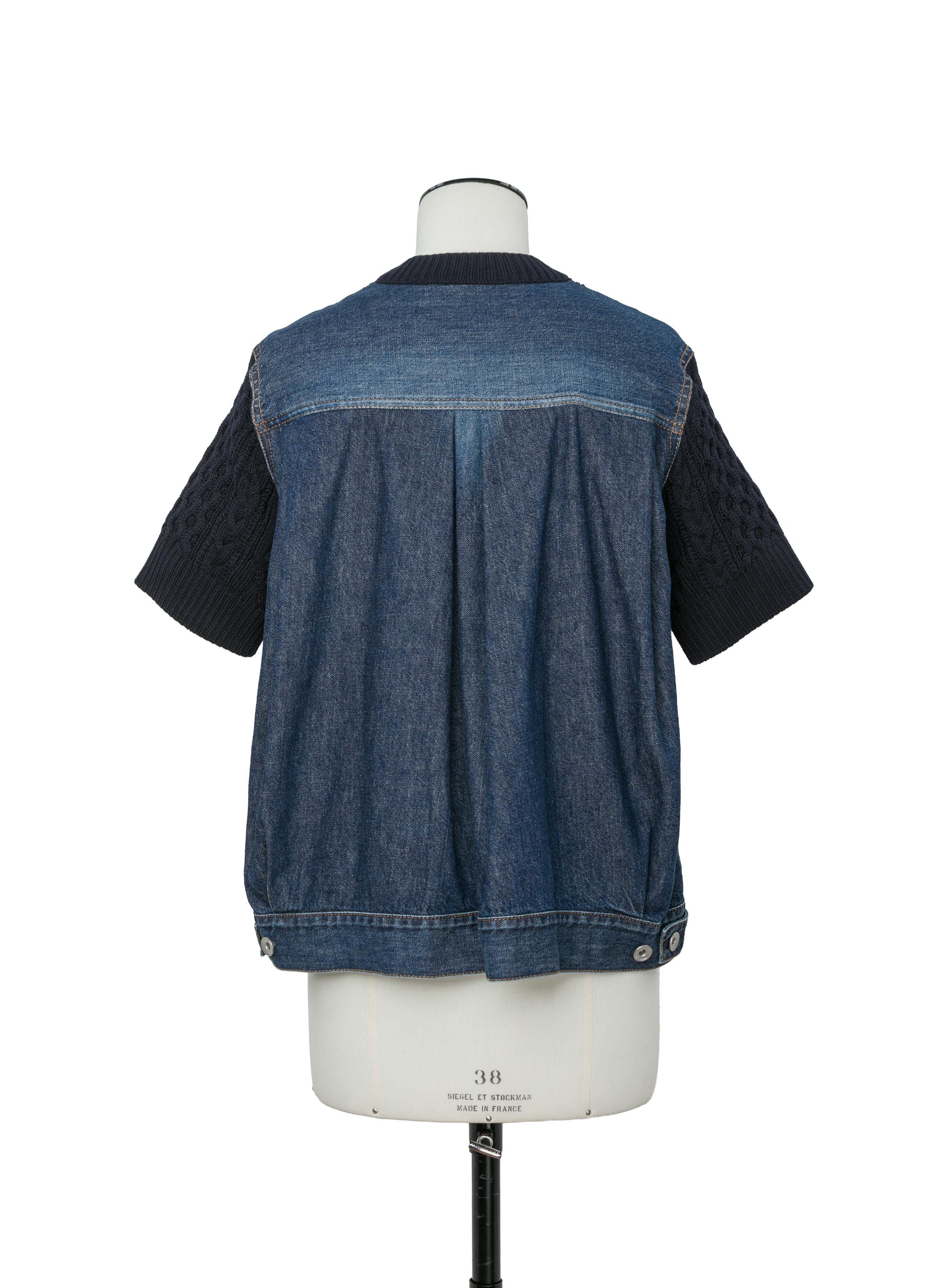 Denim x Cotton Knit Pullover