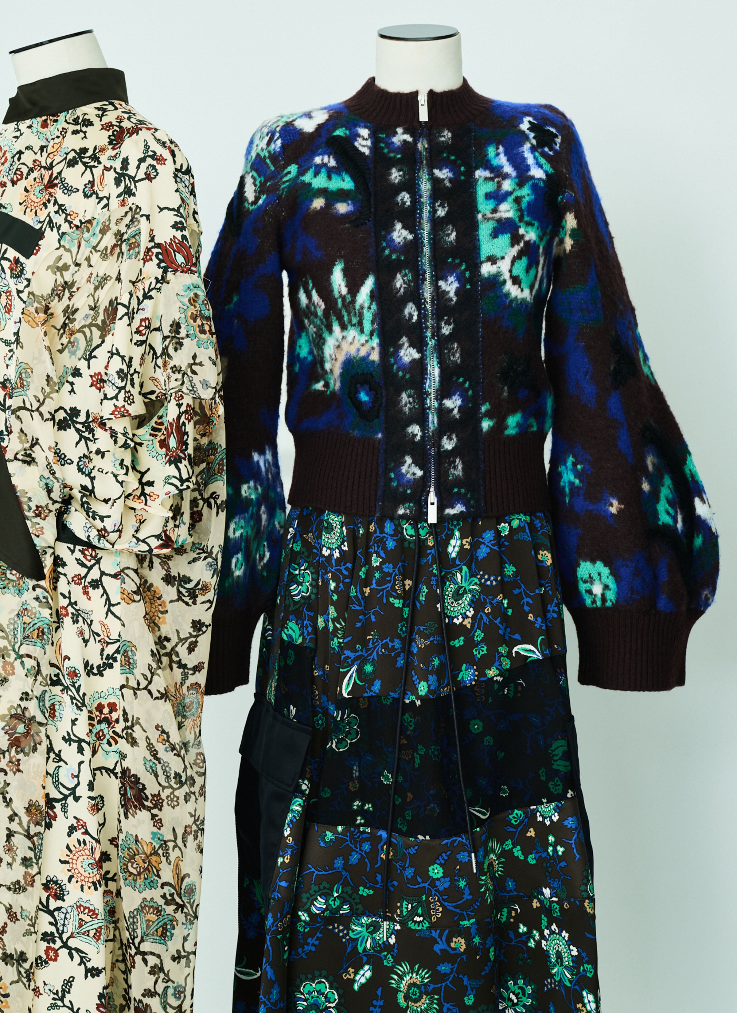 Floral Jacquard Knit Blouson