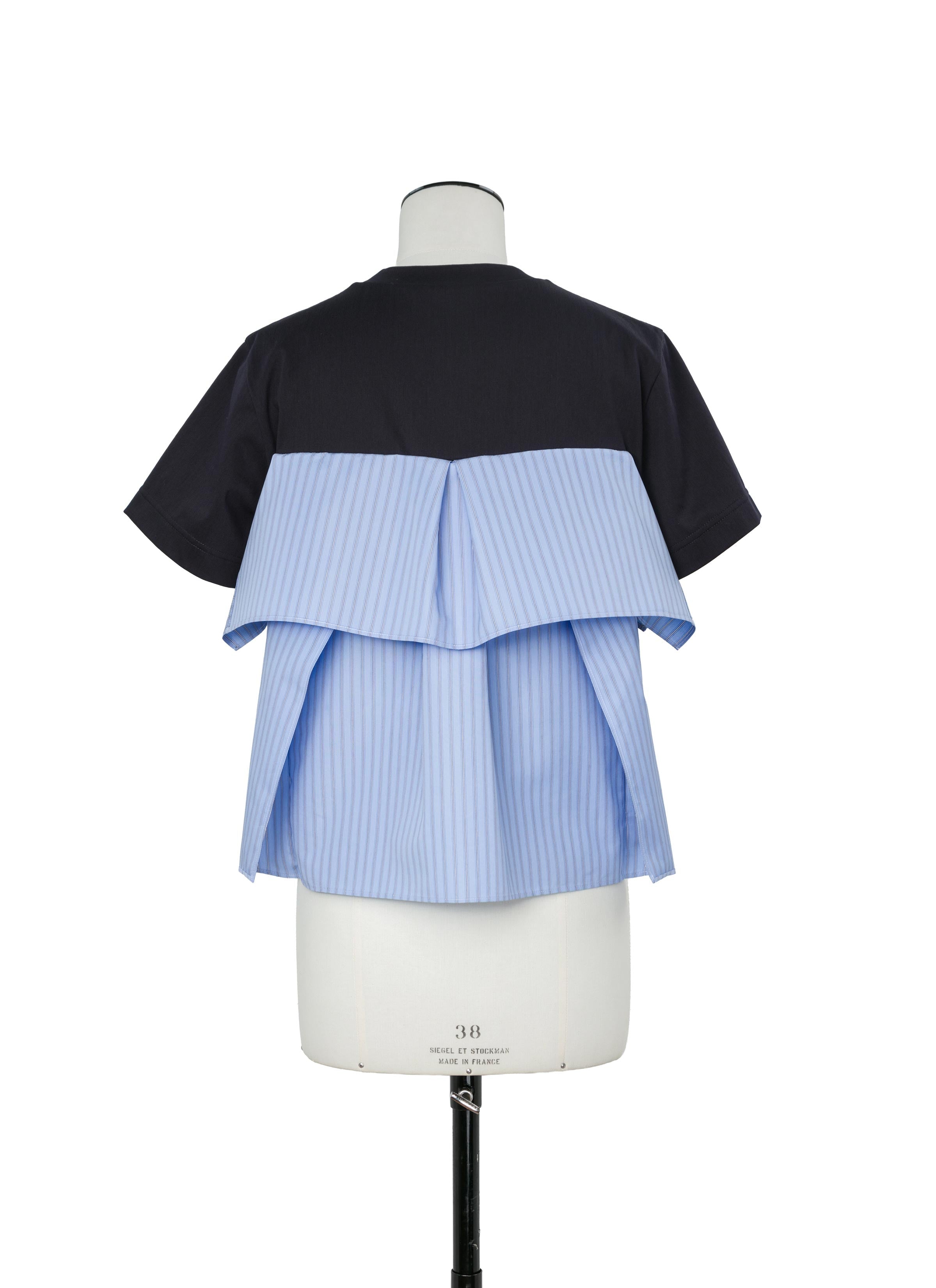 Poplin x Cotton Jersey T-Shirt