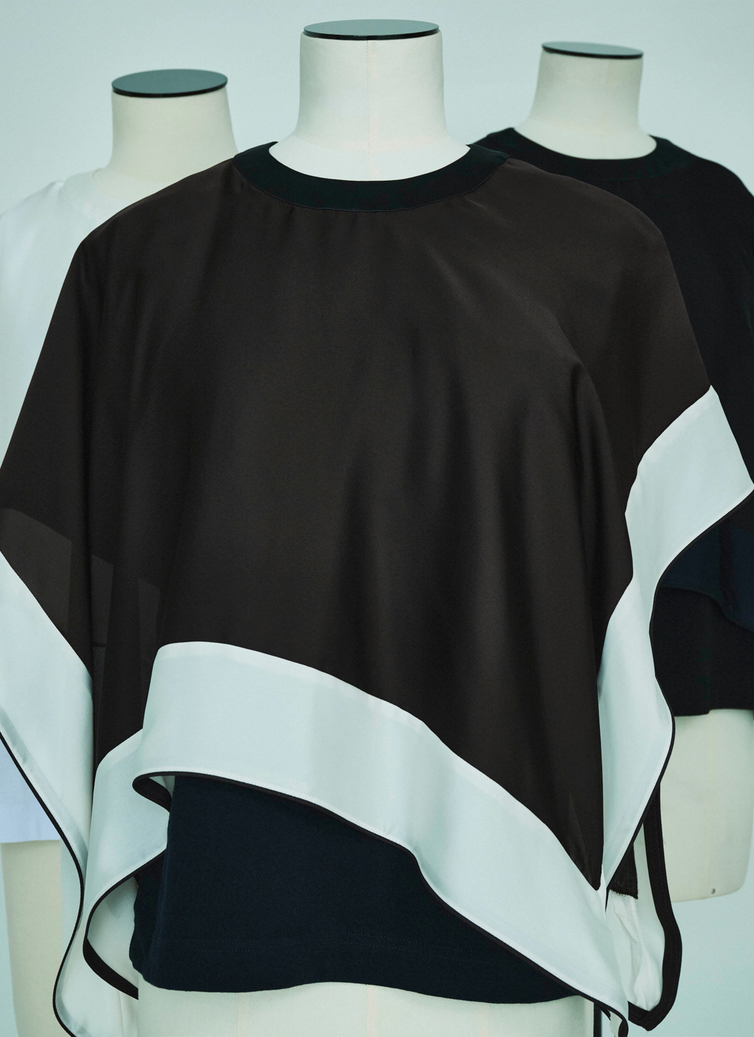 Satin x Cotton Jersey T-Shirt