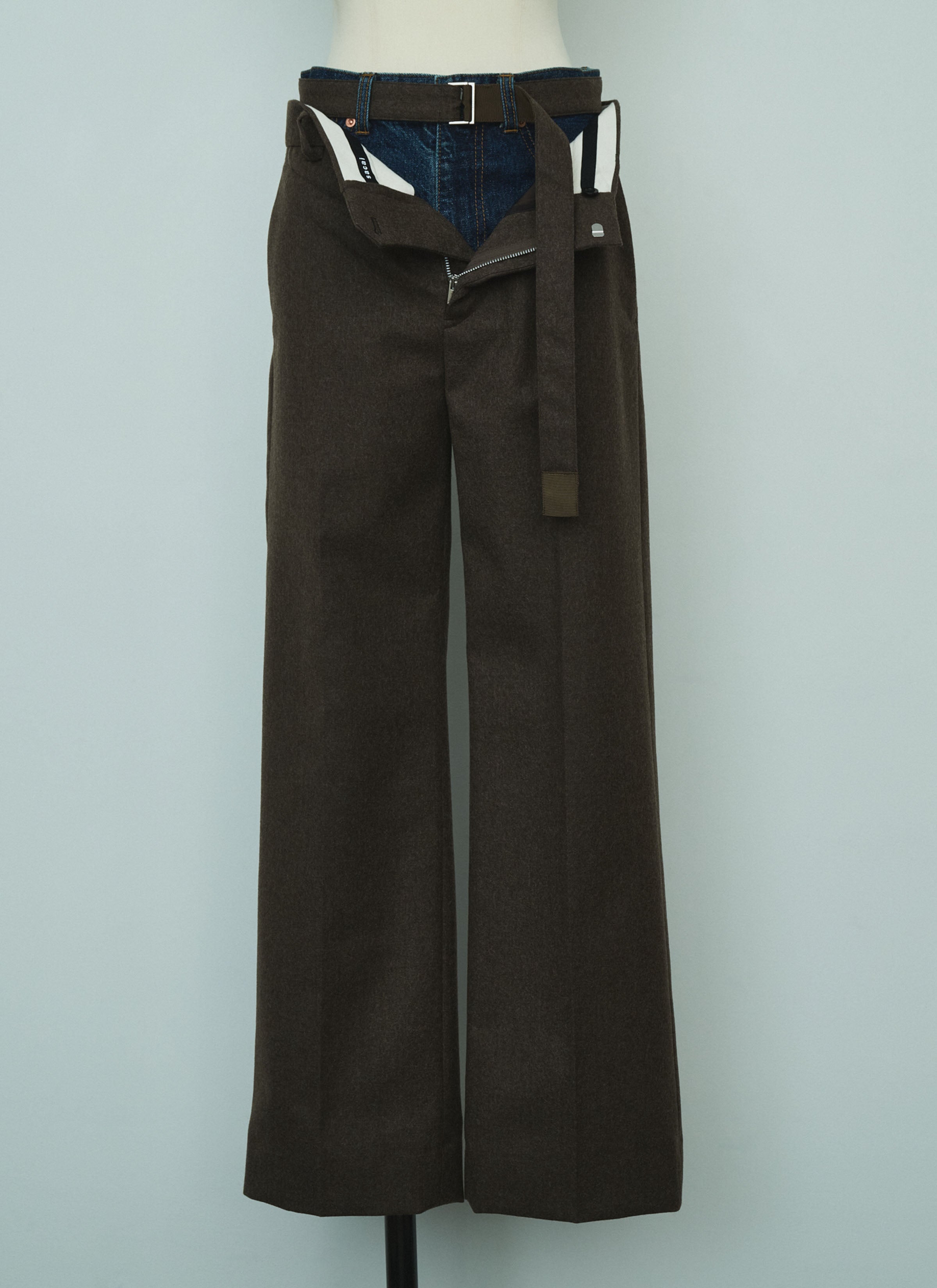 Wool Flannel x Denim Pants