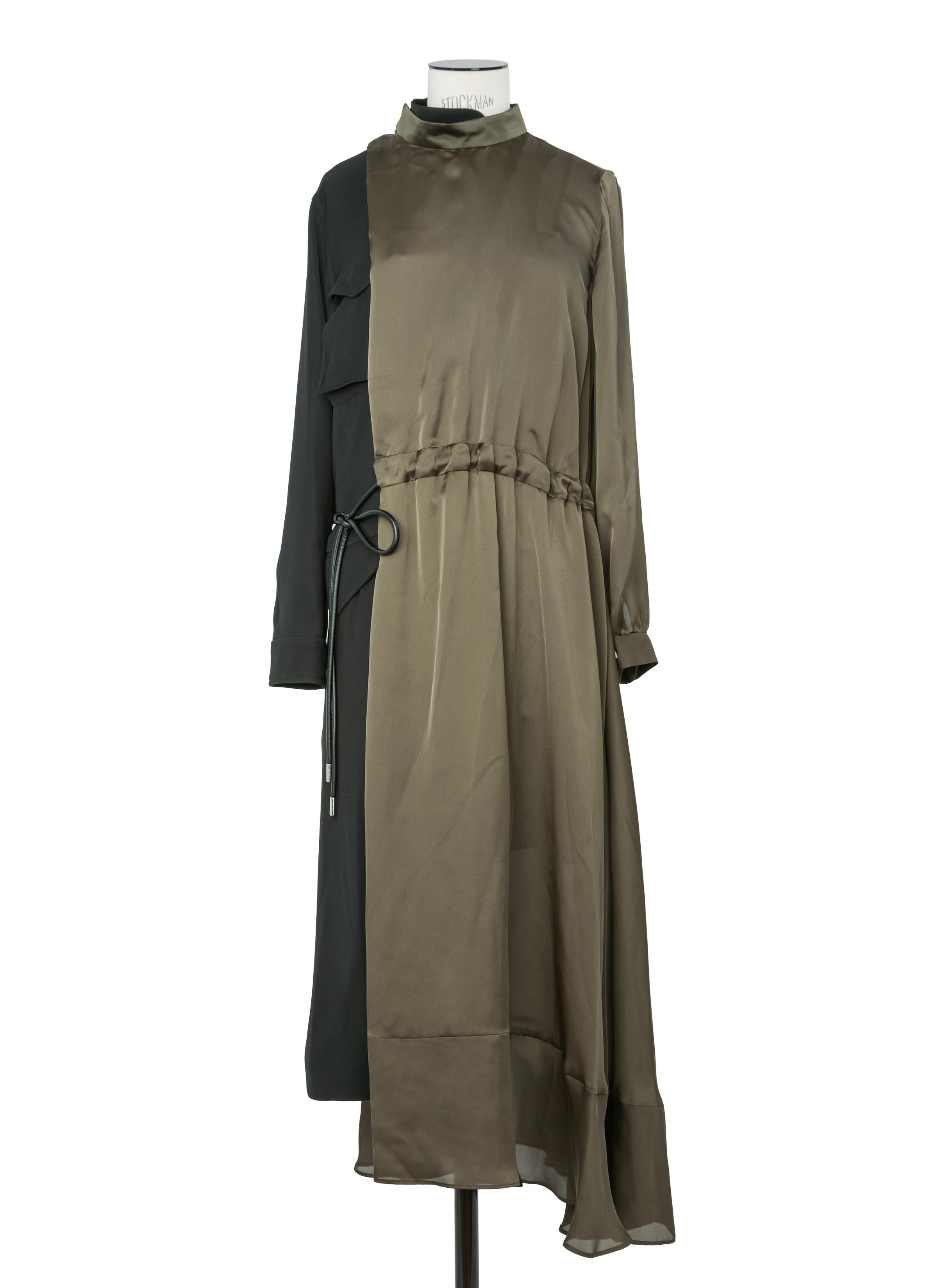 Crepe Back Satin x Satin Dress