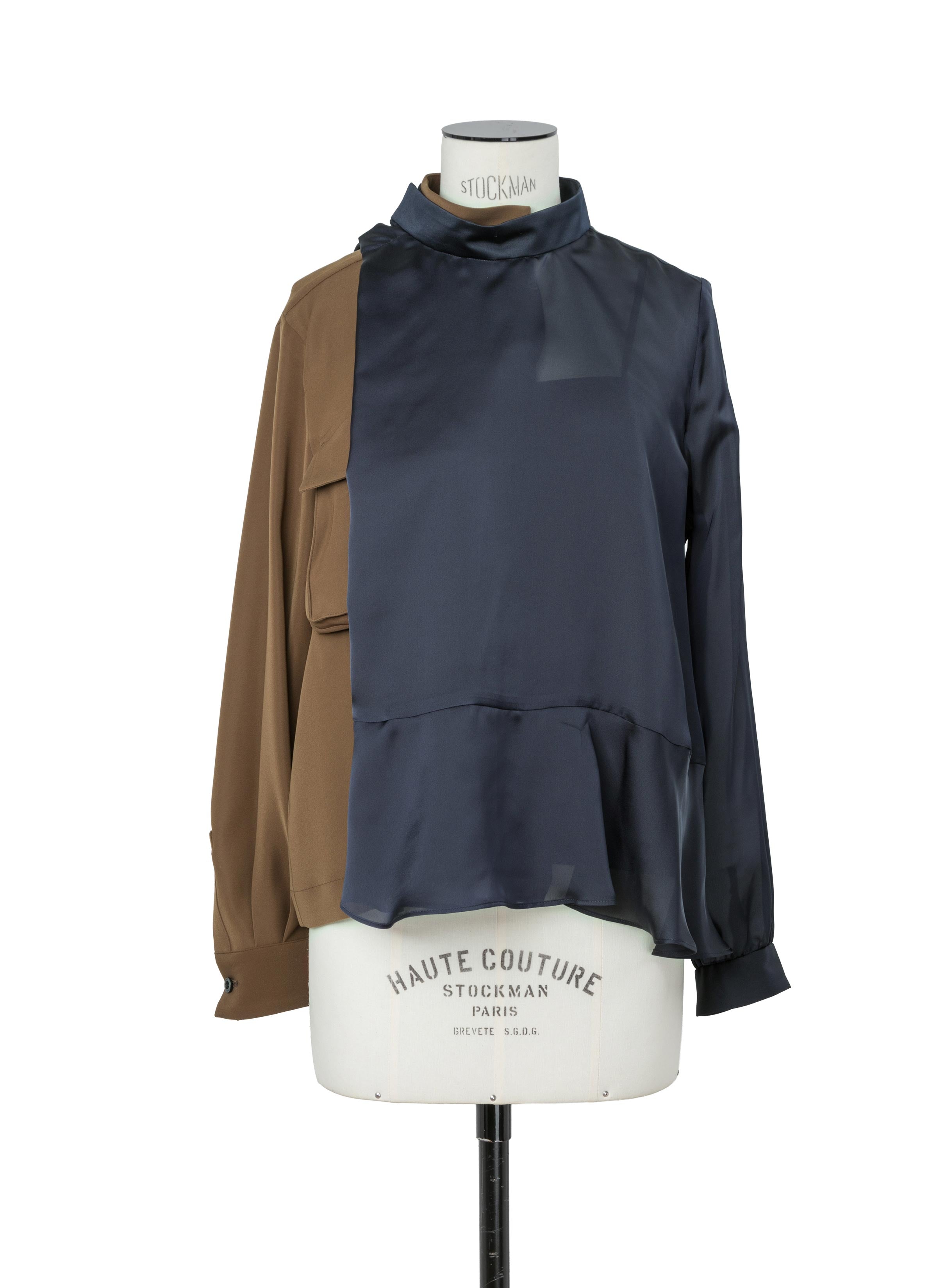 Crepe Back Satin x Satin Blouse