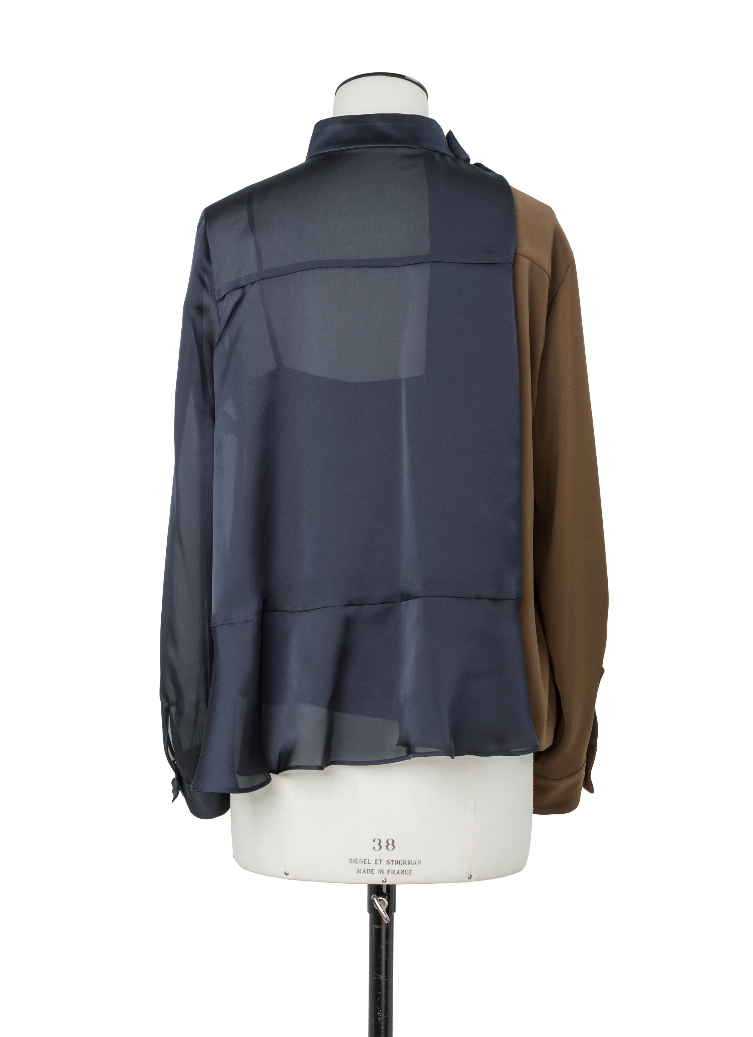 Crepe Back Satin x Satin Blouse