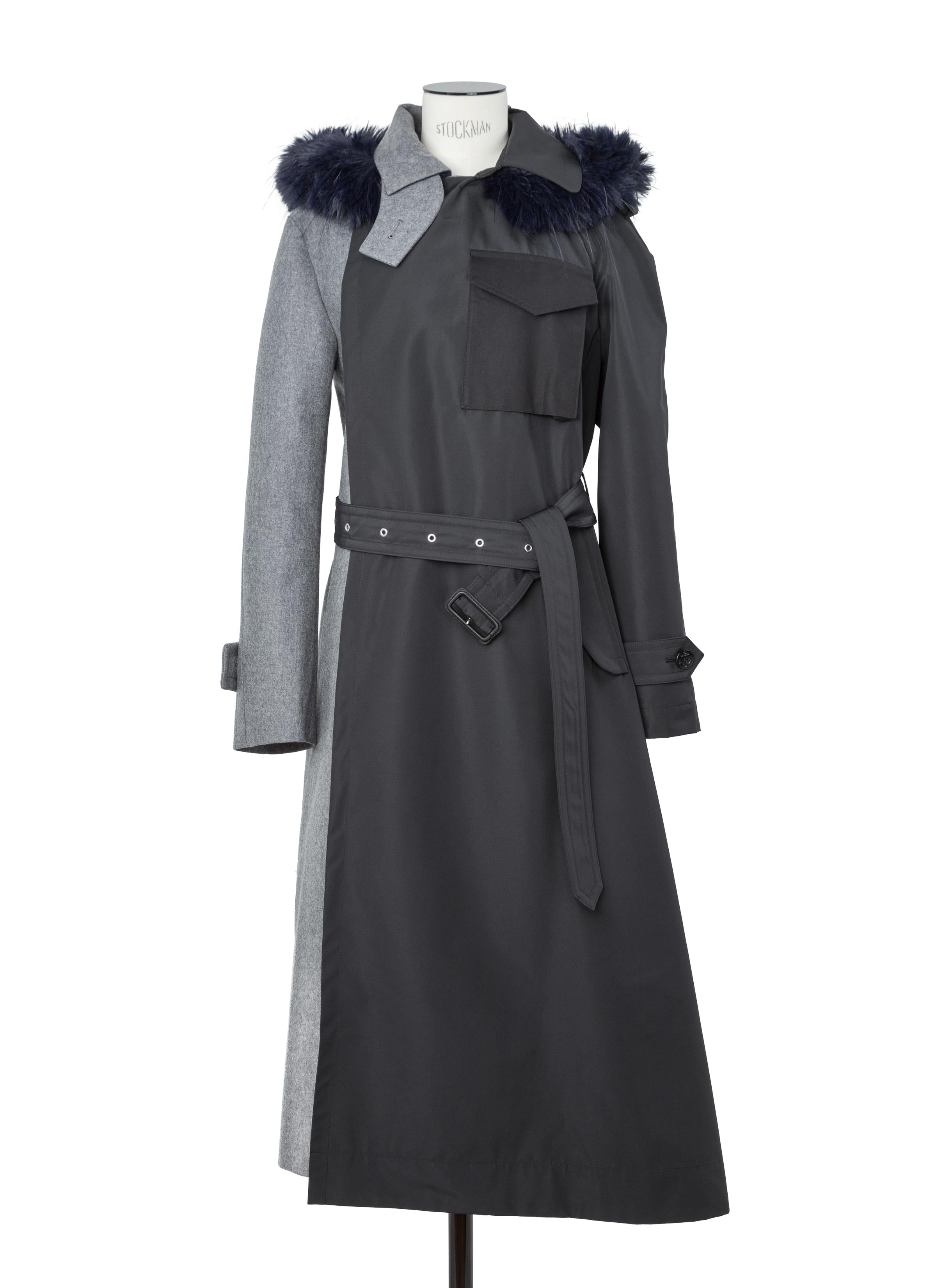 Wool Flannel x Taffeta Bonding Coat