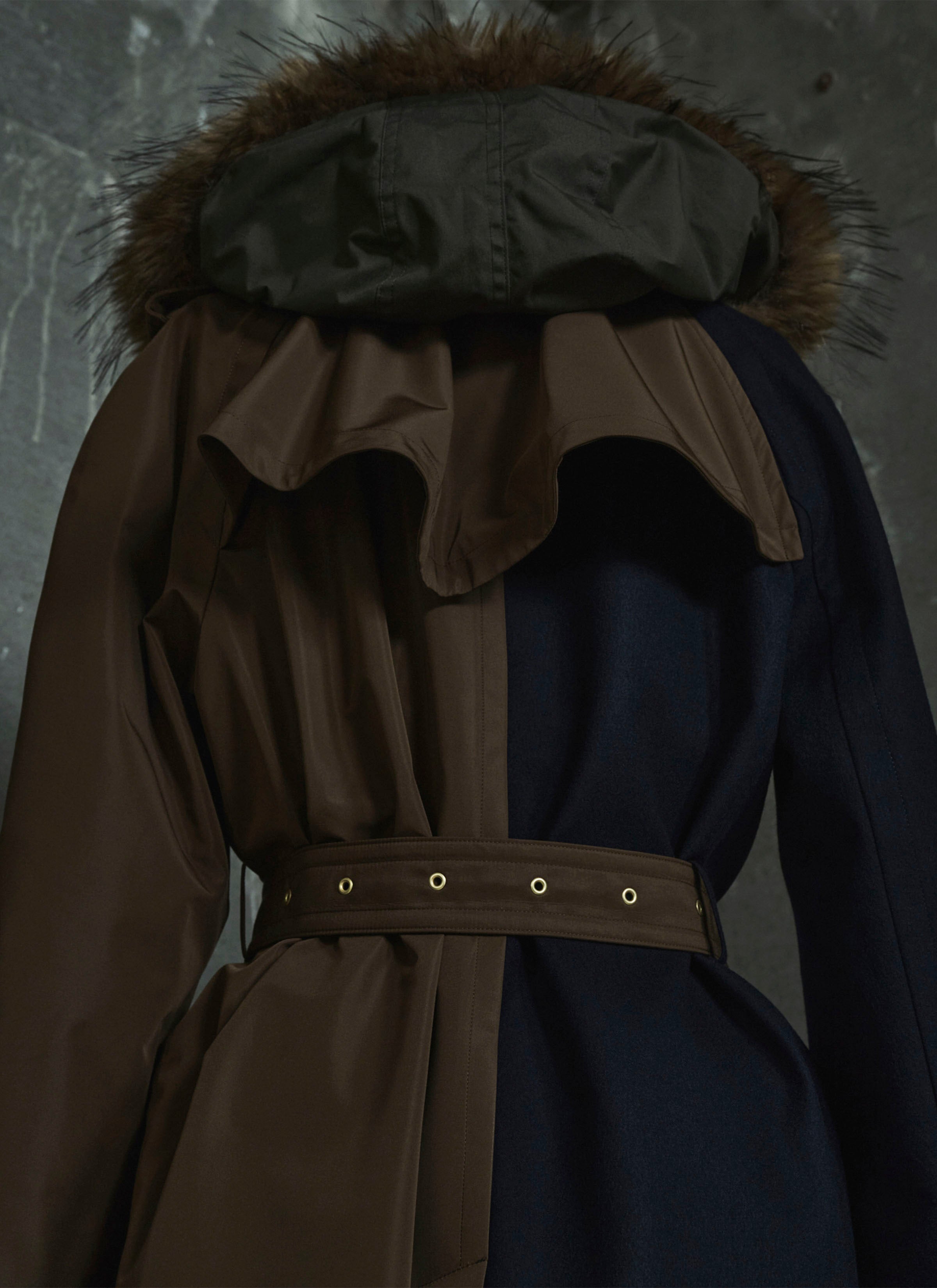 Wool Flannel x Taffeta Bonding Coat
