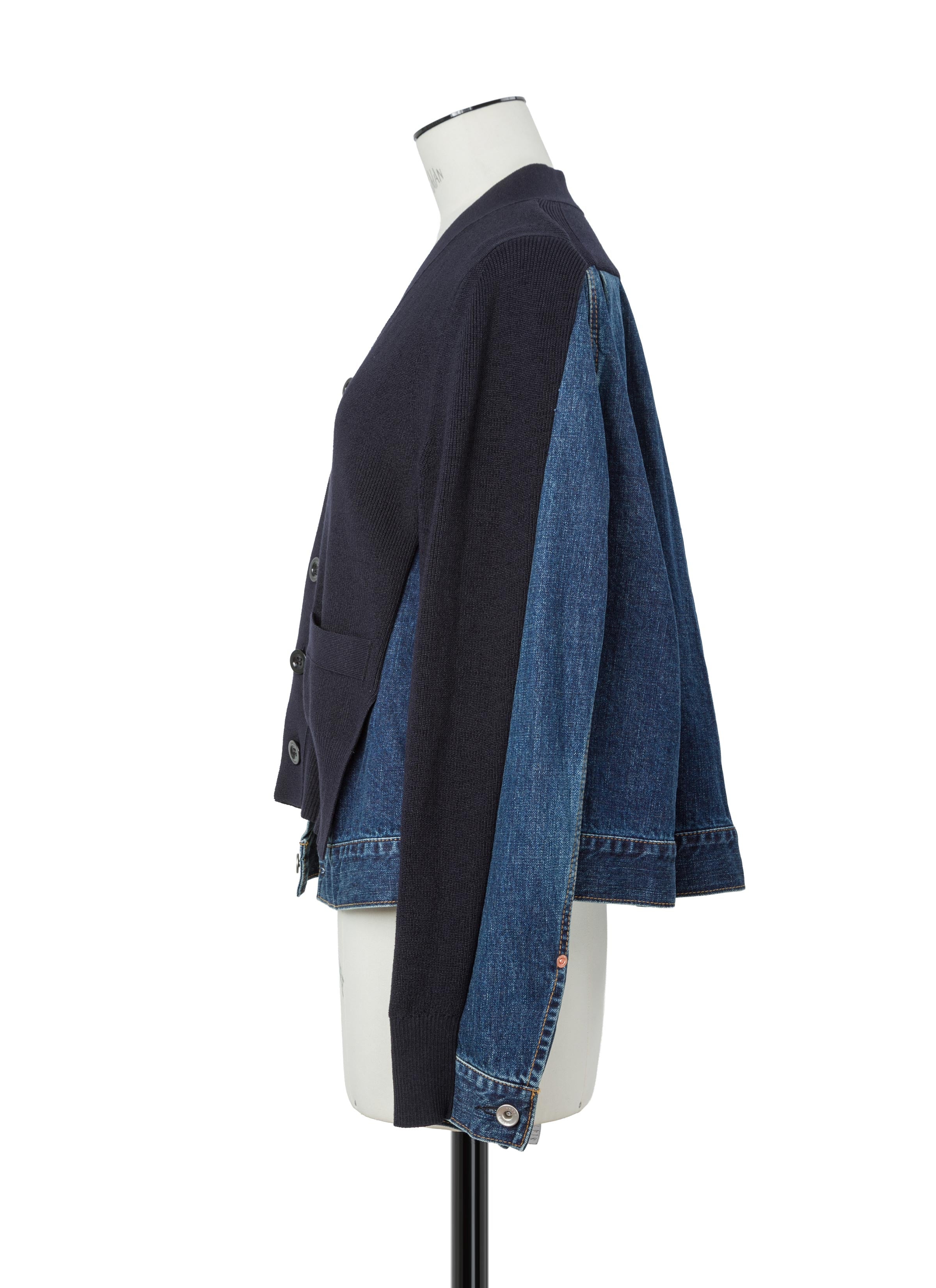 Denim x Knit Cardigan