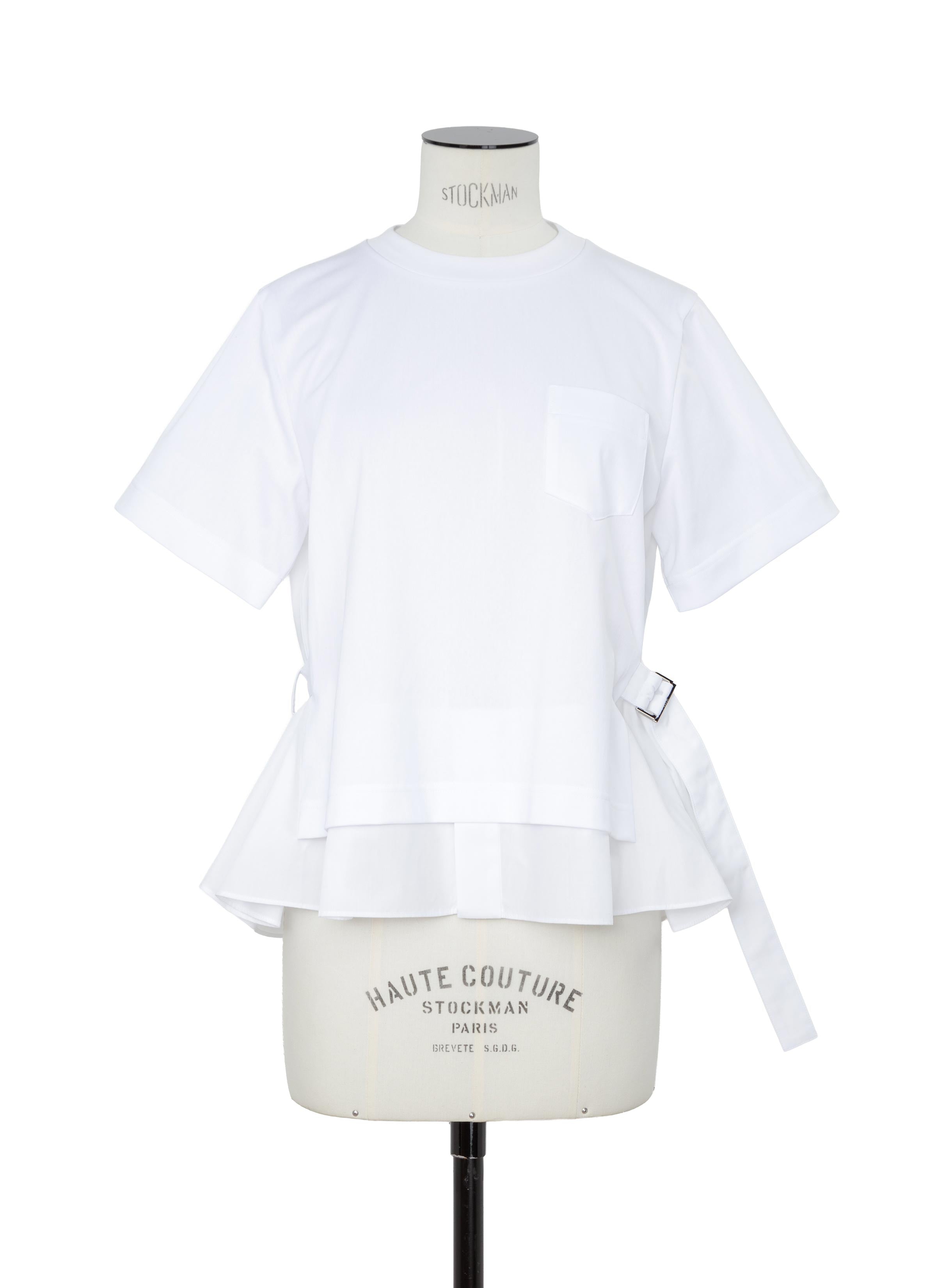 Poplin x Cotton Jersey T-Shirt