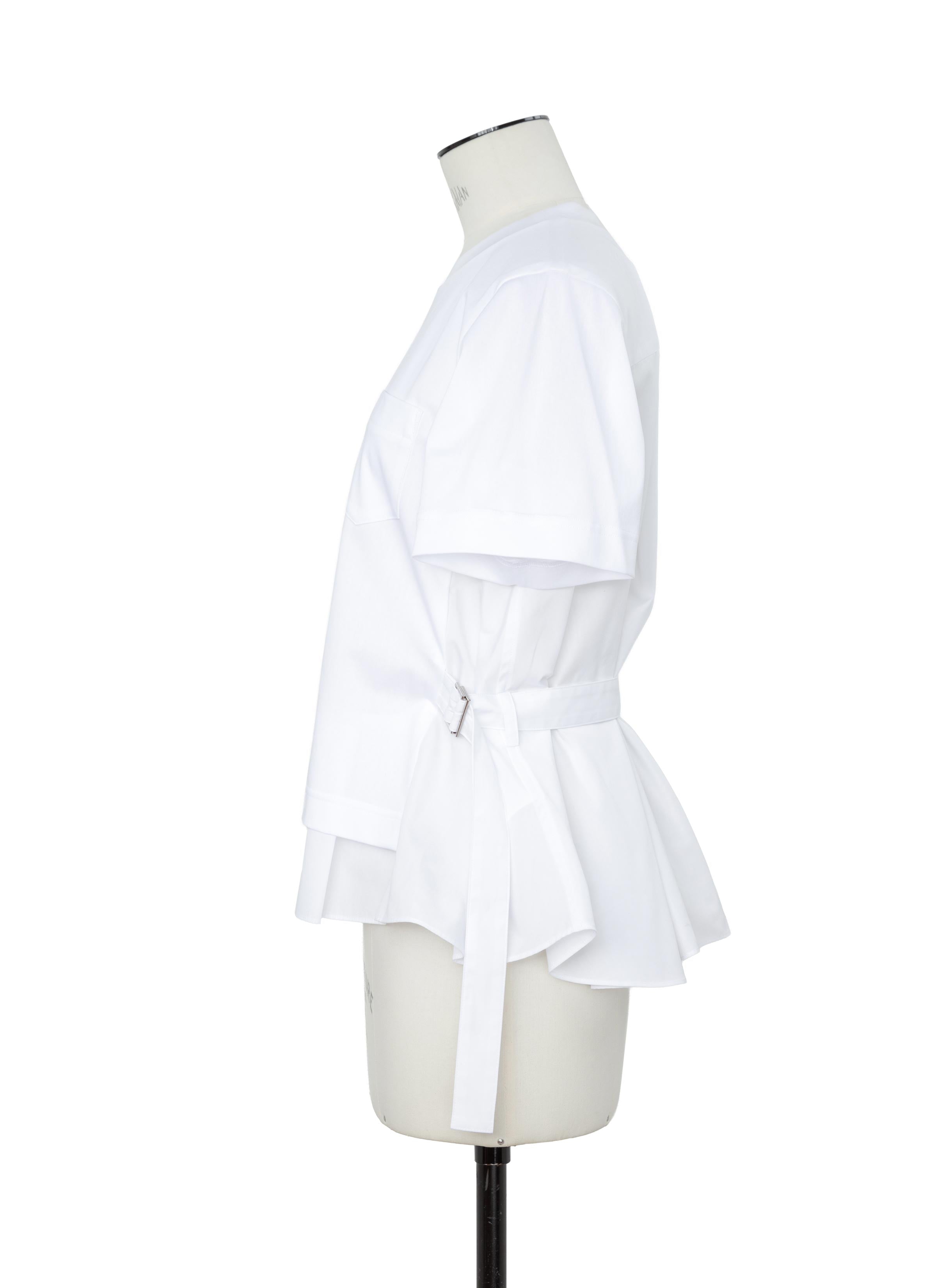 Poplin x Cotton Jersey T-Shirt