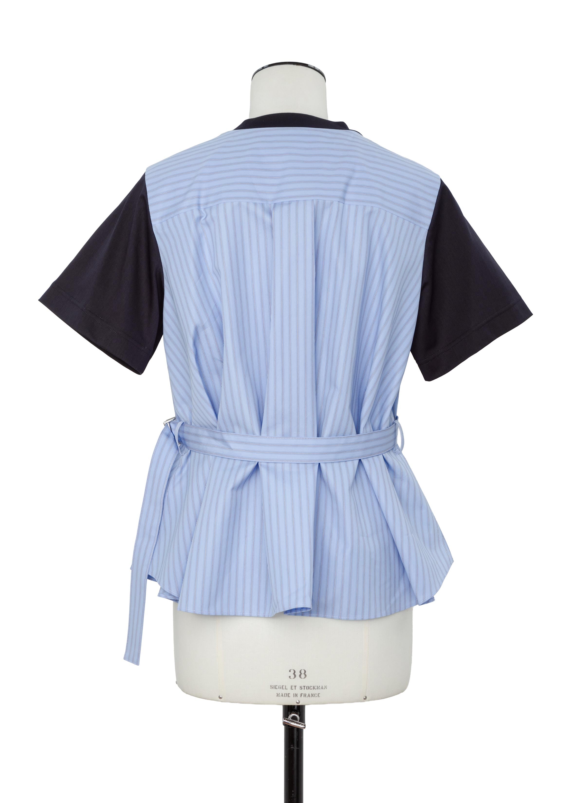 Poplin x Cotton Jersey T-Shirt