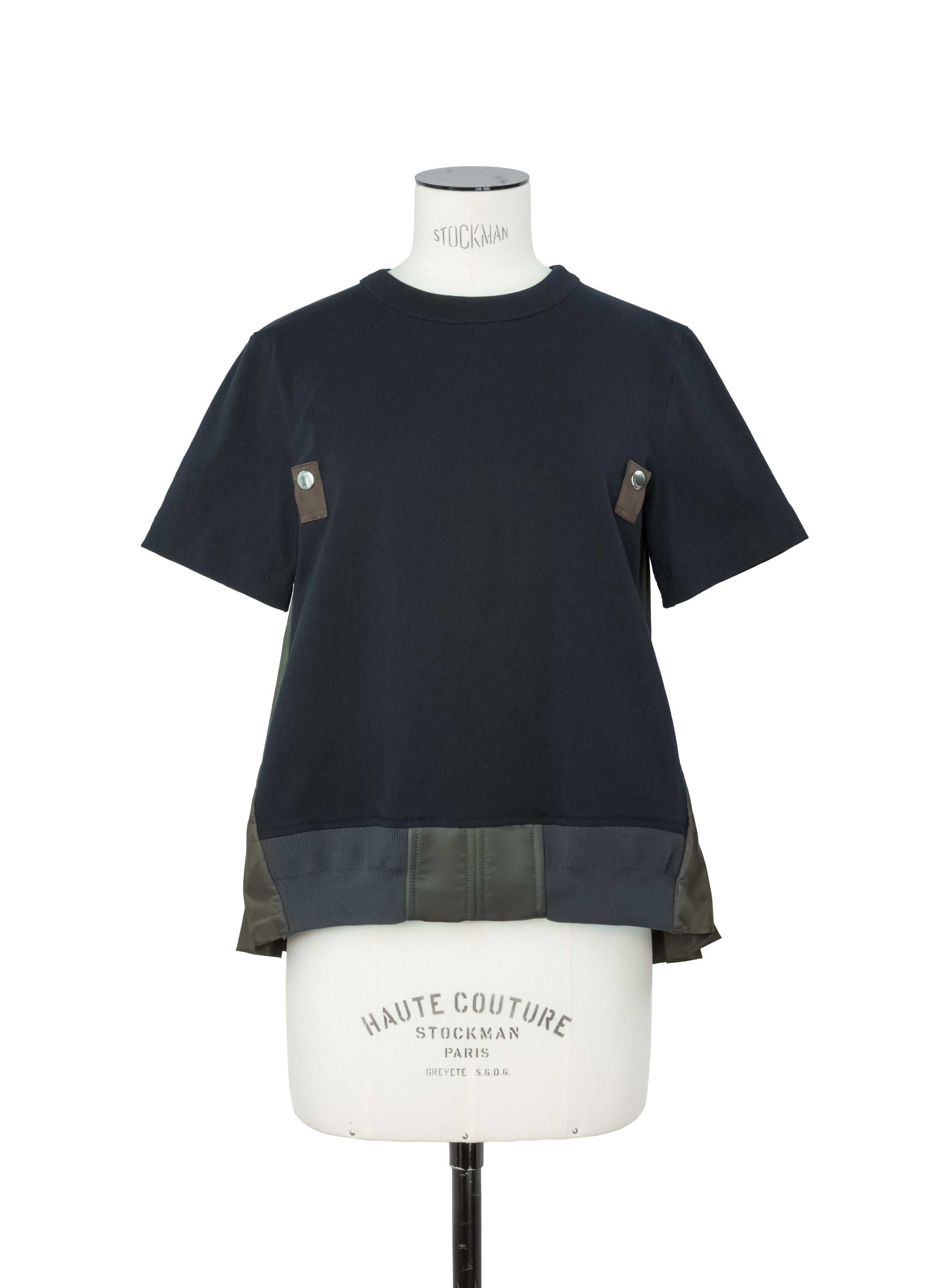 Nylon Twill x Cotton Jersey T-Shirt