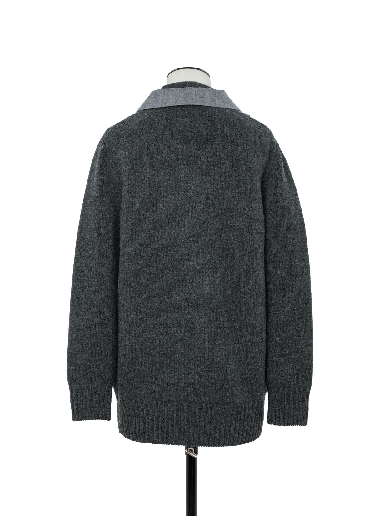 Wool Flannel x Wool Knit Cardigan