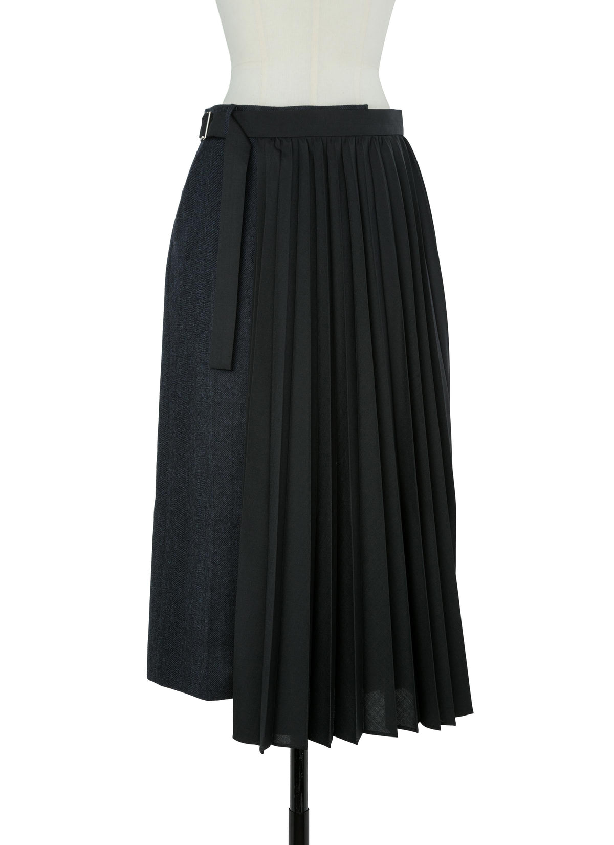 Double-Faced Herringbone x Suiting Skirt