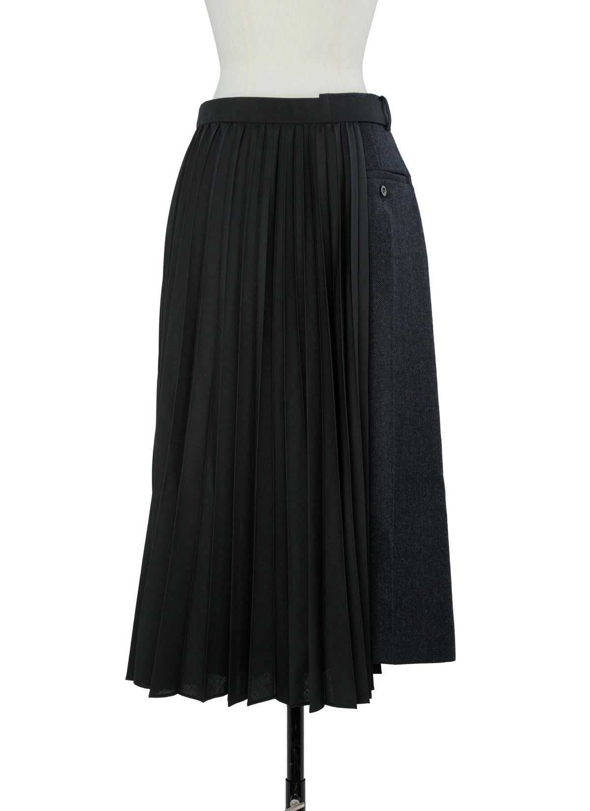 Double-Faced Herringbone x Suiting Skirt