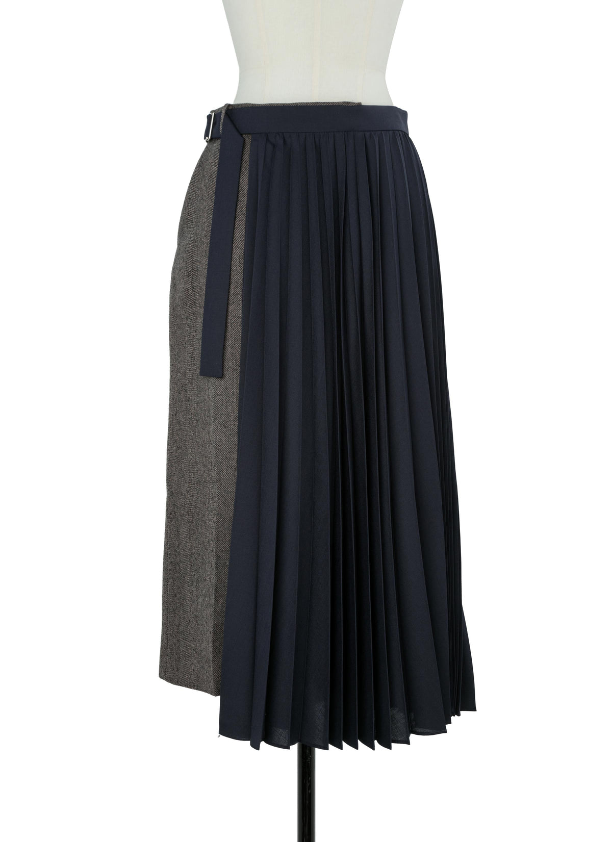 Double-Faced Herringbone x Suiting Skirt