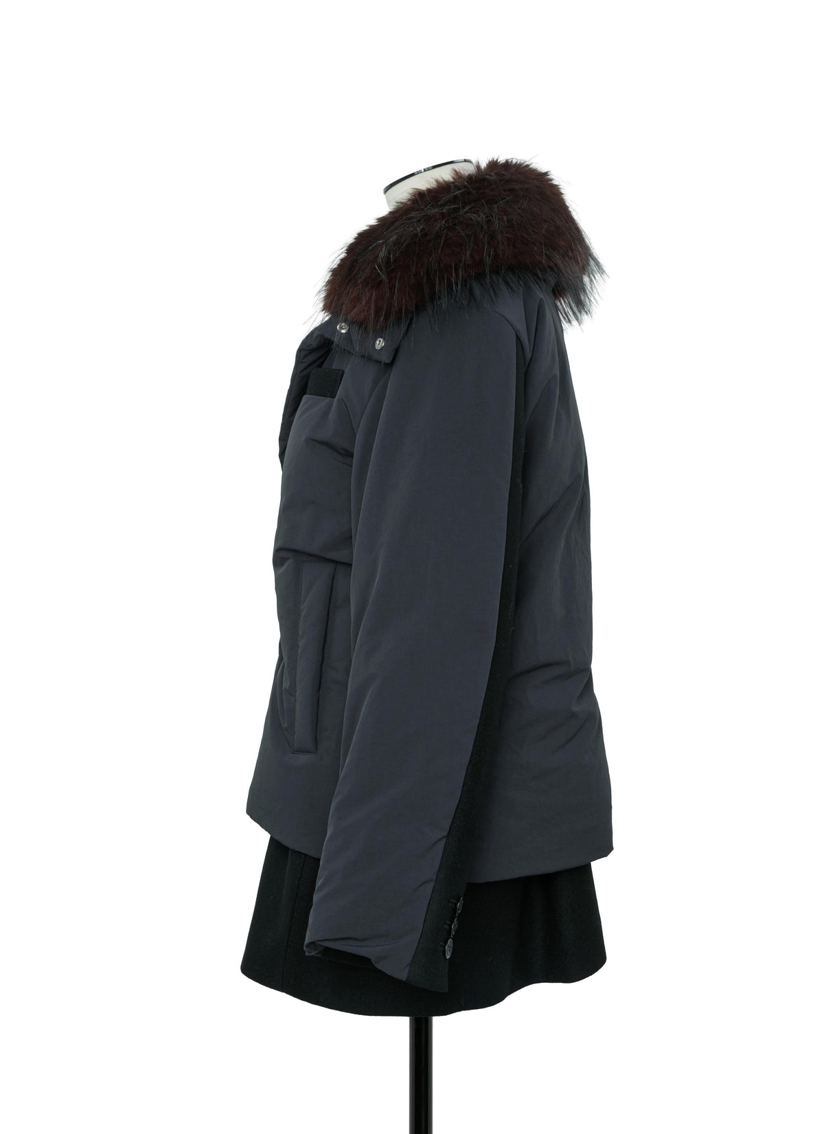 Wool Melton x Puffer Jacket