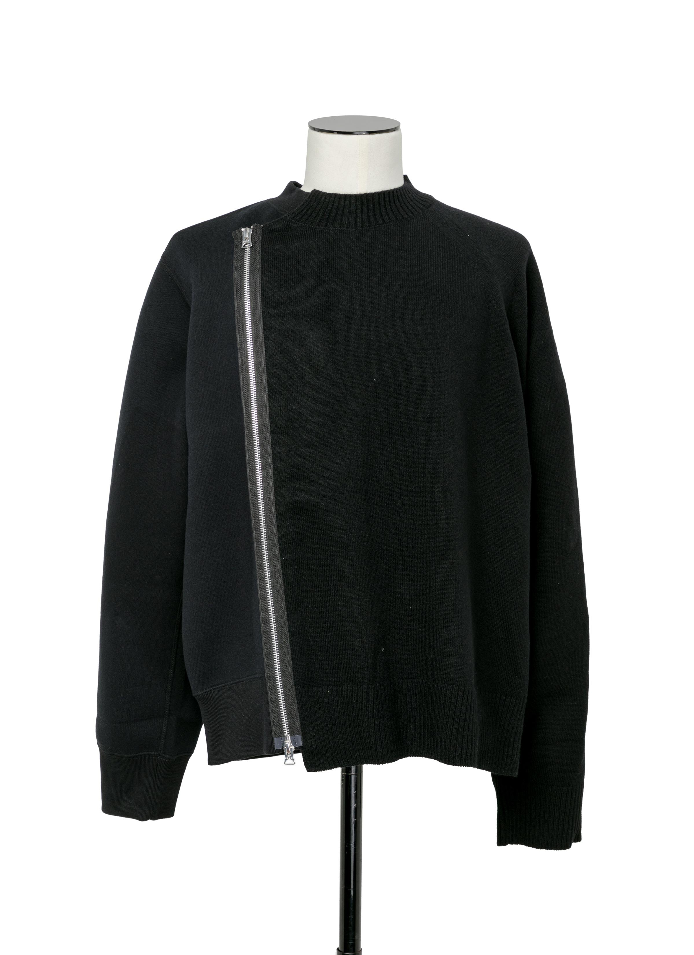 Wool Knit x Sponge Sweat Blouson