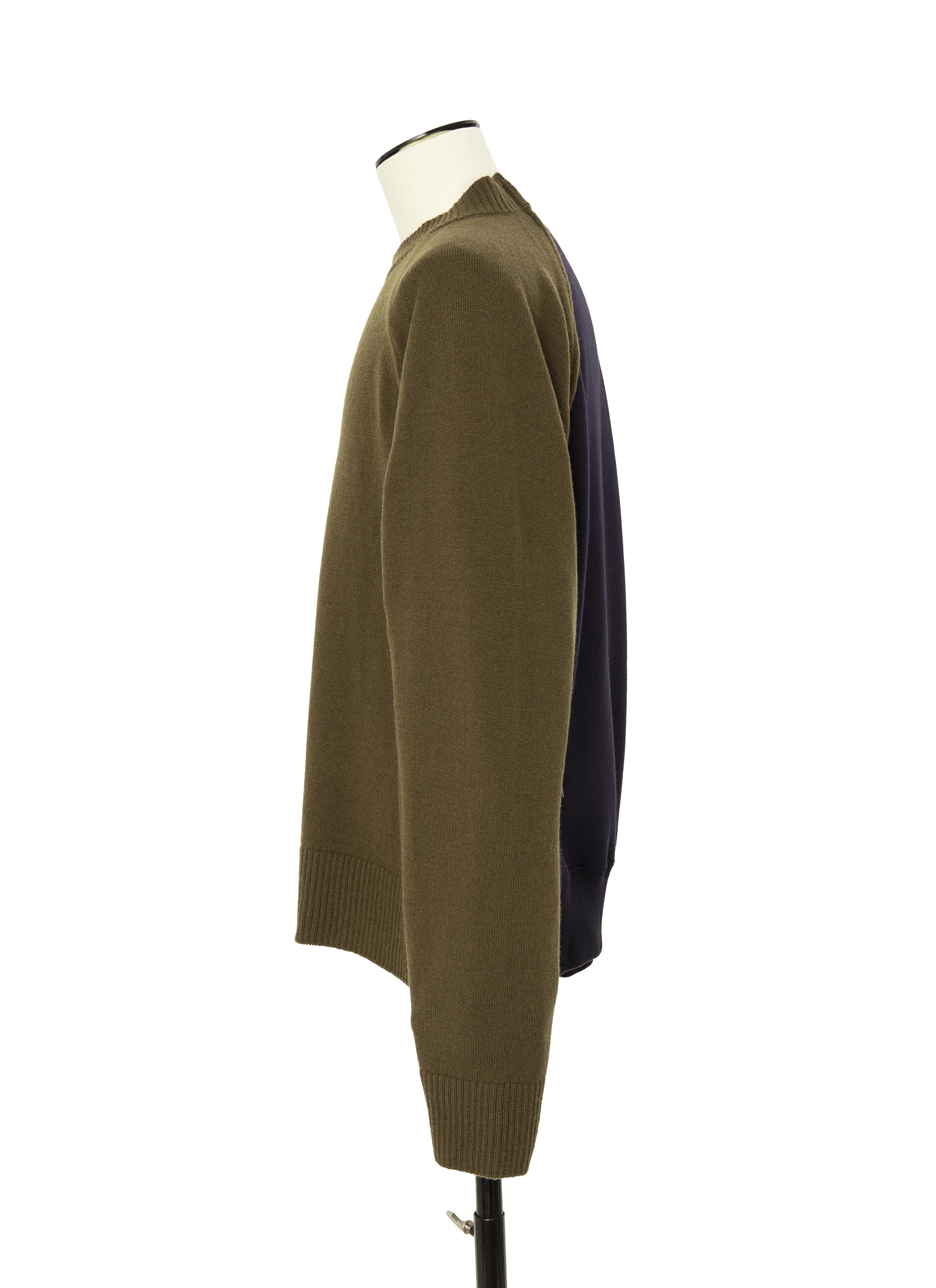 Wool Knit x Sponge Sweat Blouson