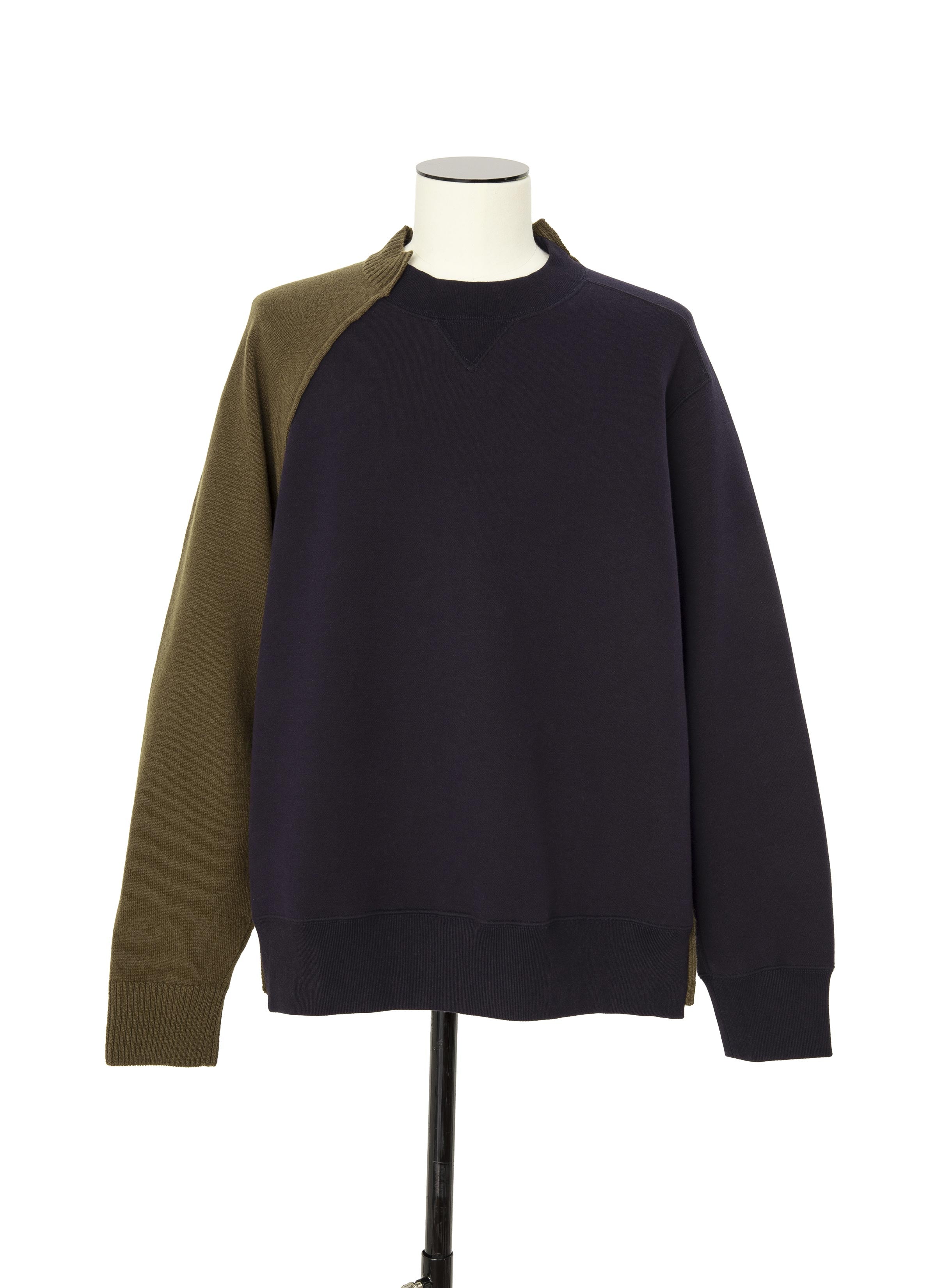Wool Knit x Sponge Sweat Pullover