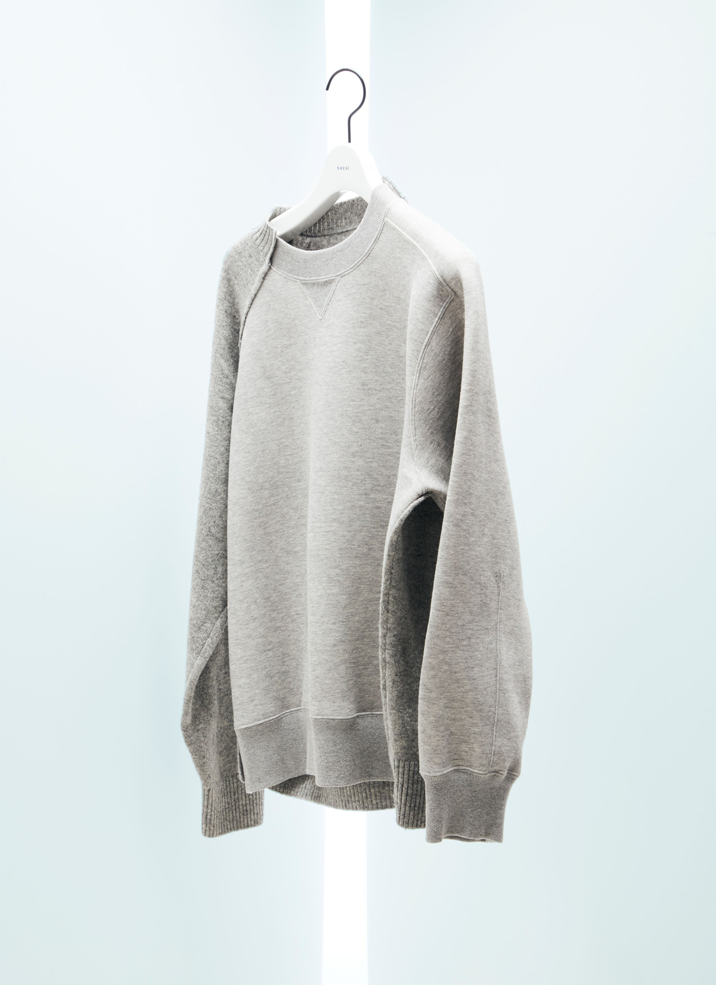 Wool Knit x Sponge Sweat Pullover