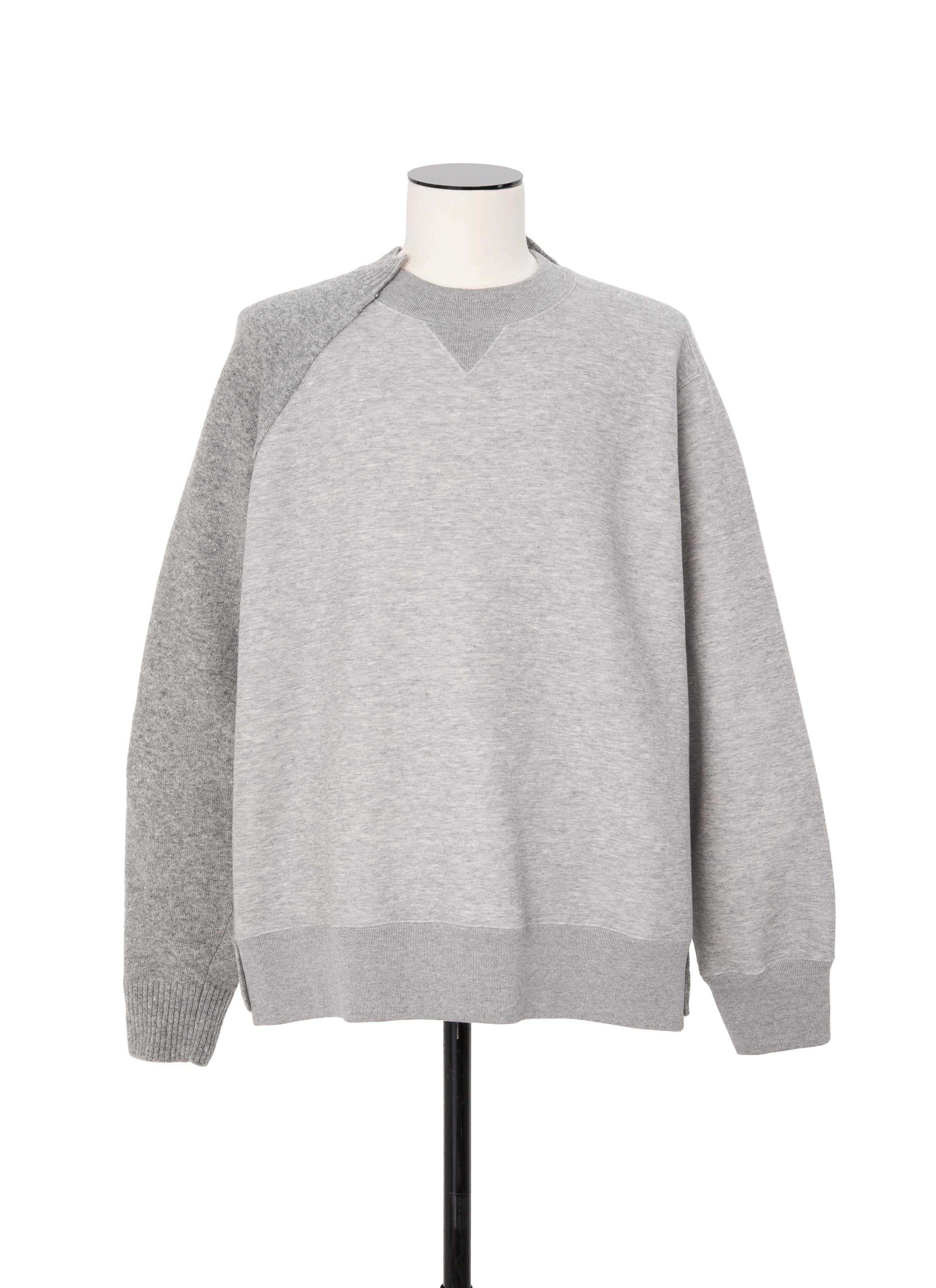 Wool Knit x Sponge Sweat Pullover