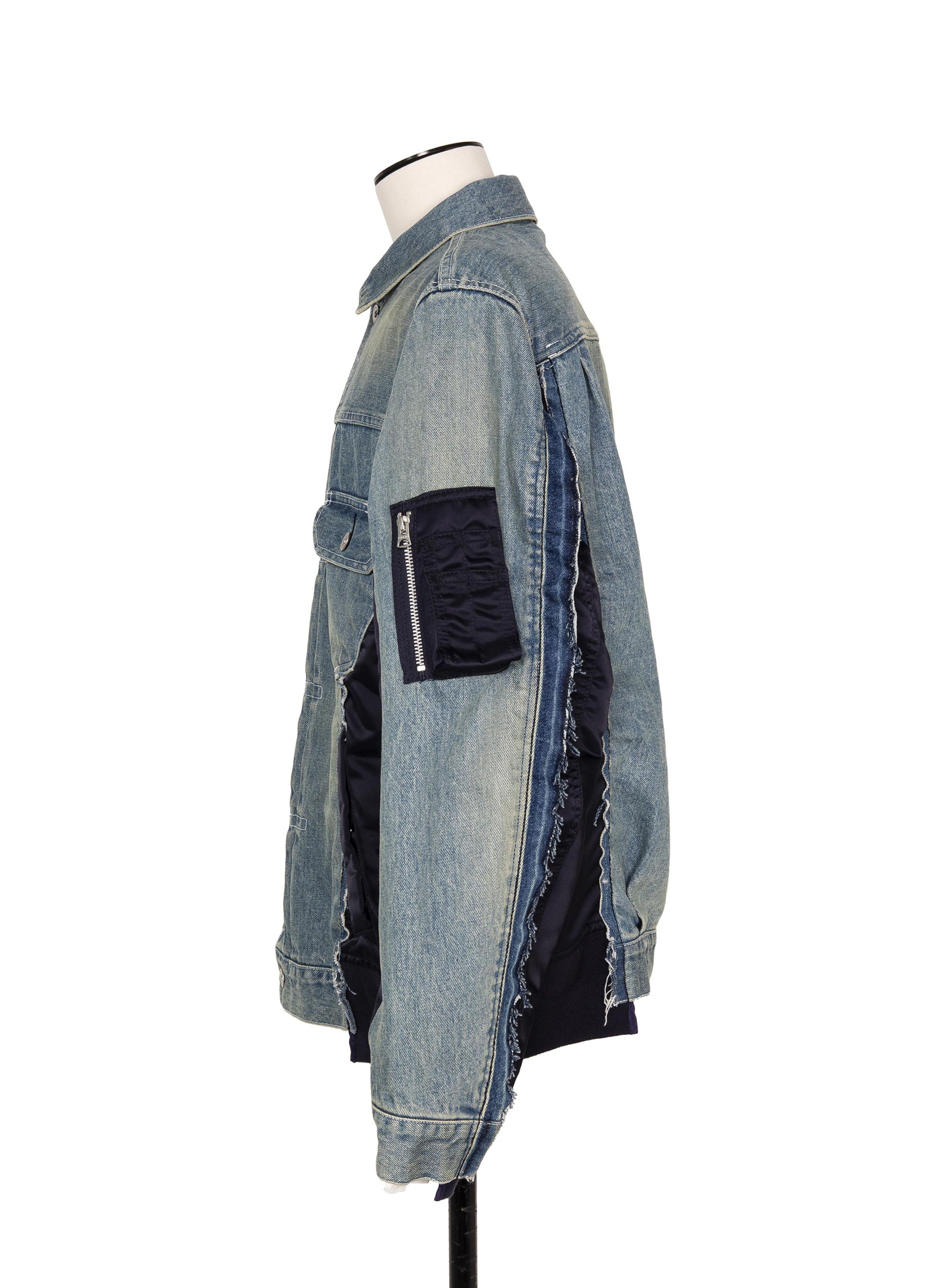 Denim x Nylon Twill Jacket