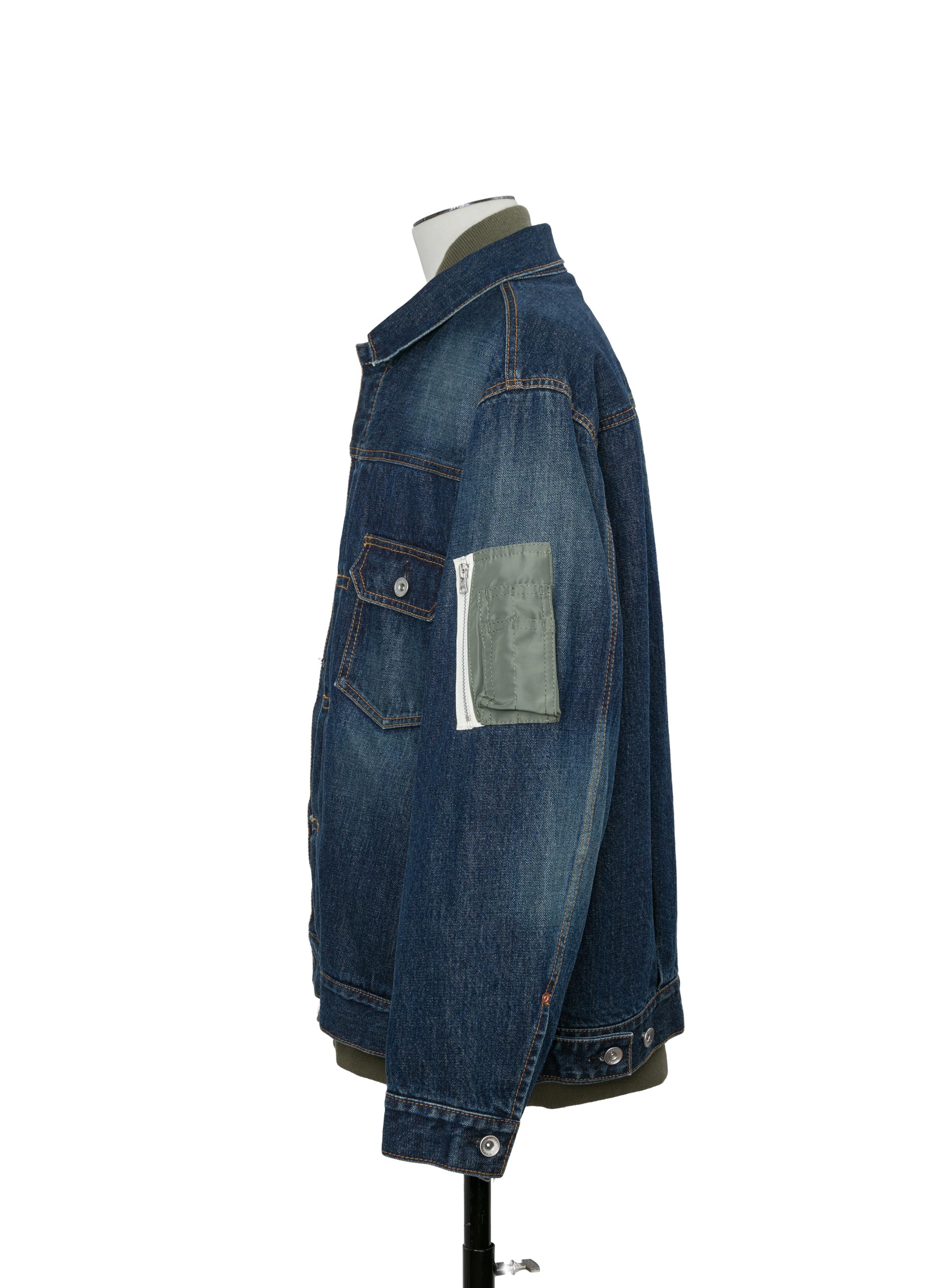 Denim x Nylon Twill Jacket